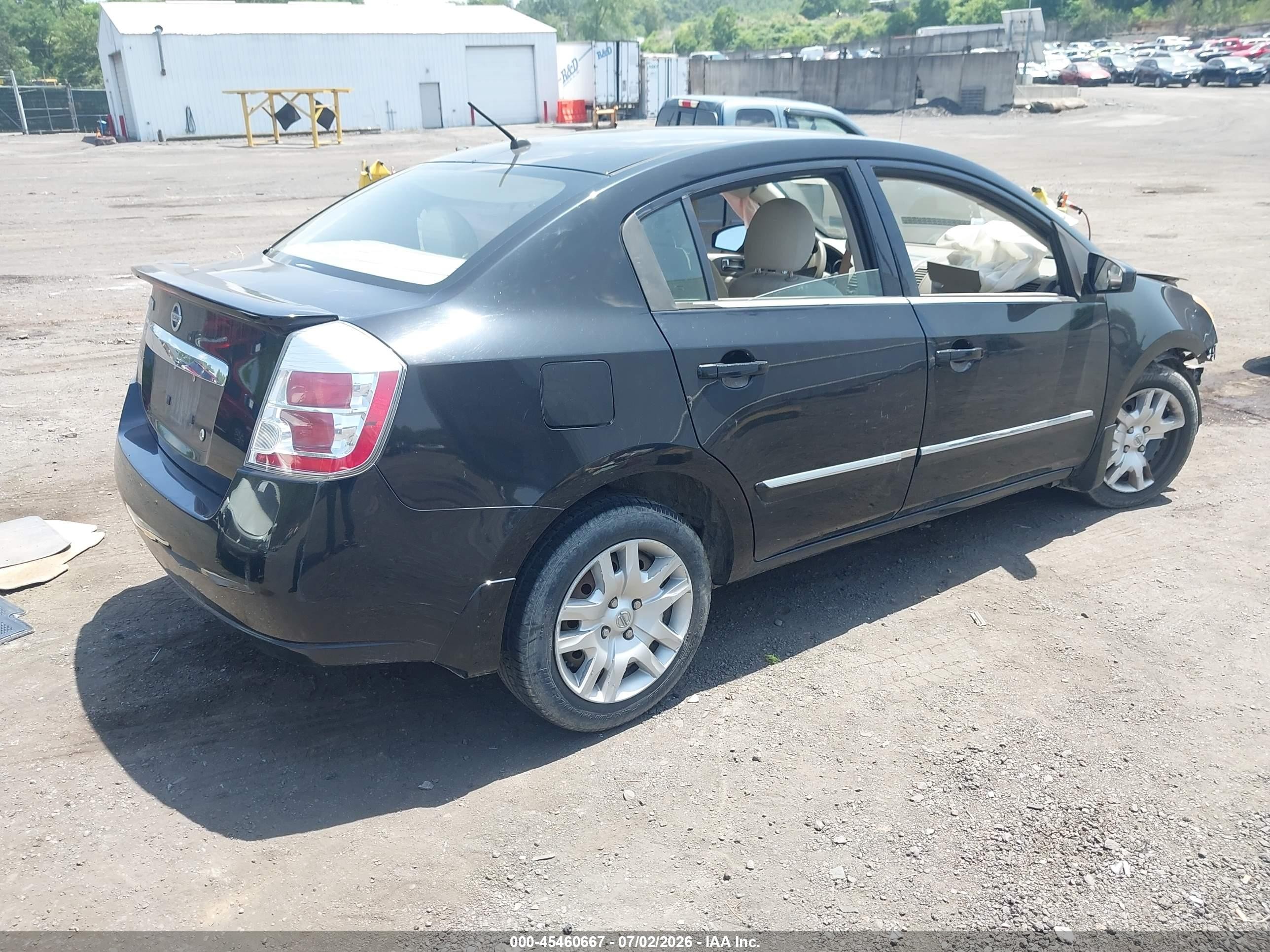 2012 Nissan Sentra 2.0 S Black vin: 3N1AB6APXCL755048