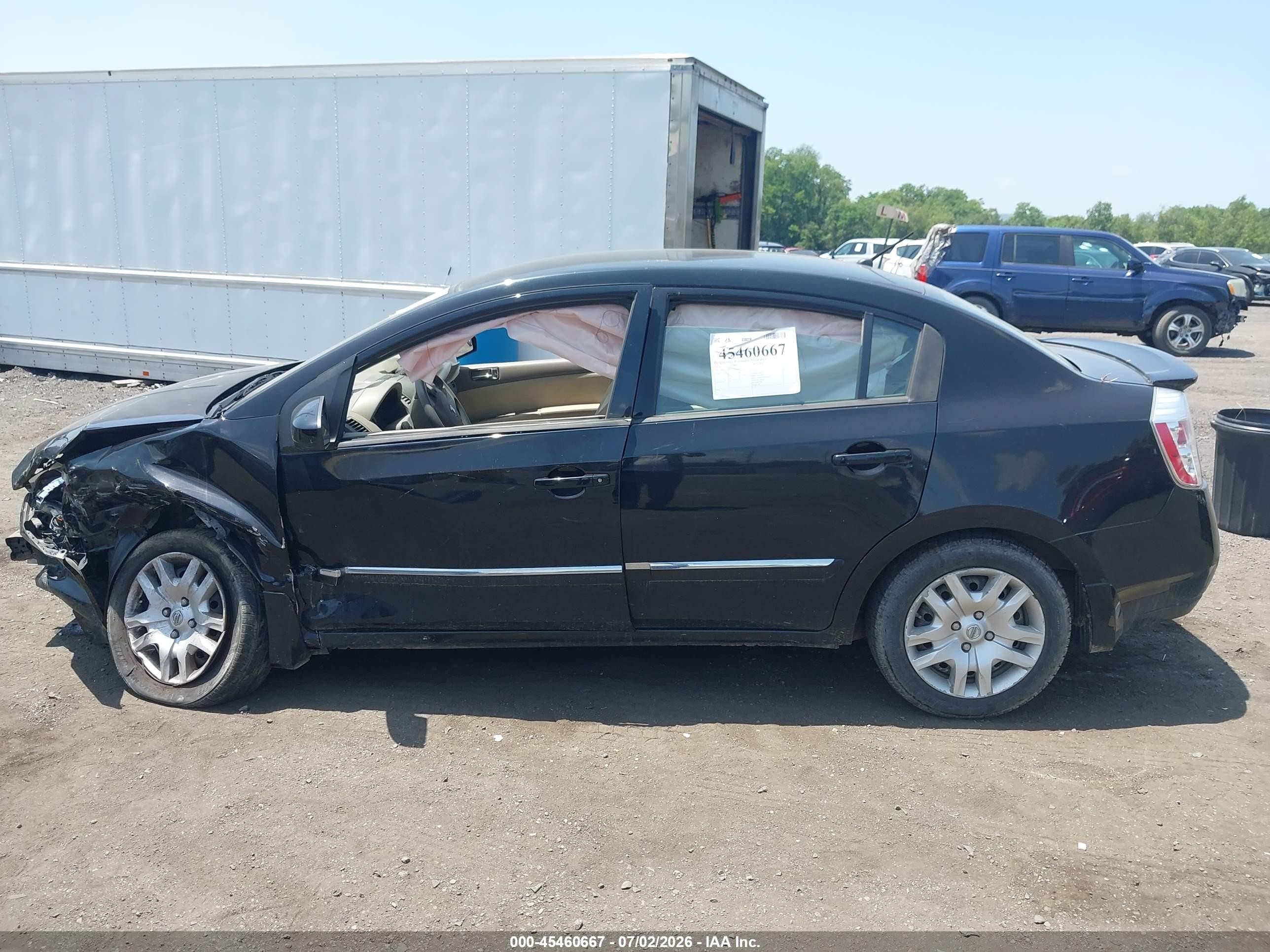 2012 Nissan Sentra 2.0 S Black vin: 3N1AB6APXCL755048