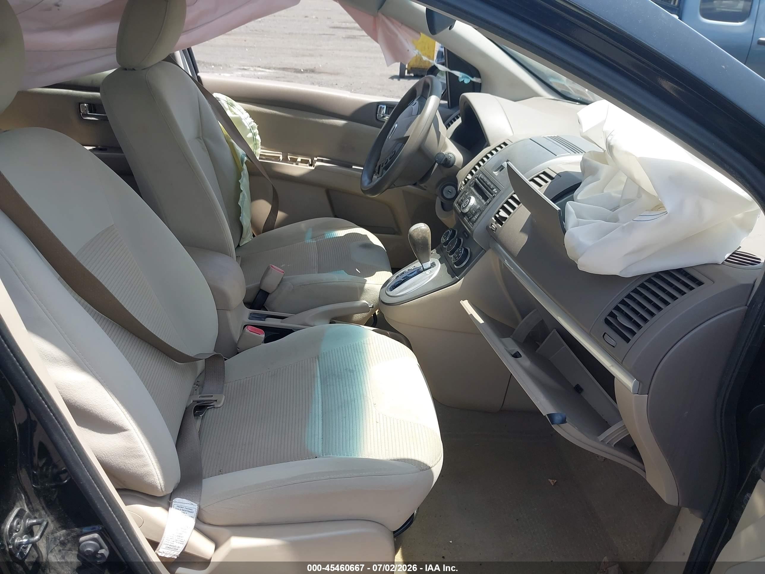 2012 Nissan Sentra 2.0 S Black vin: 3N1AB6APXCL755048