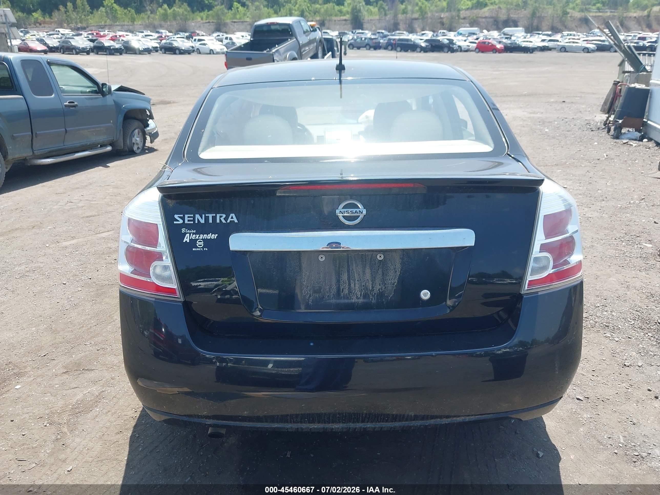 2012 Nissan Sentra 2.0 S Black vin: 3N1AB6APXCL755048