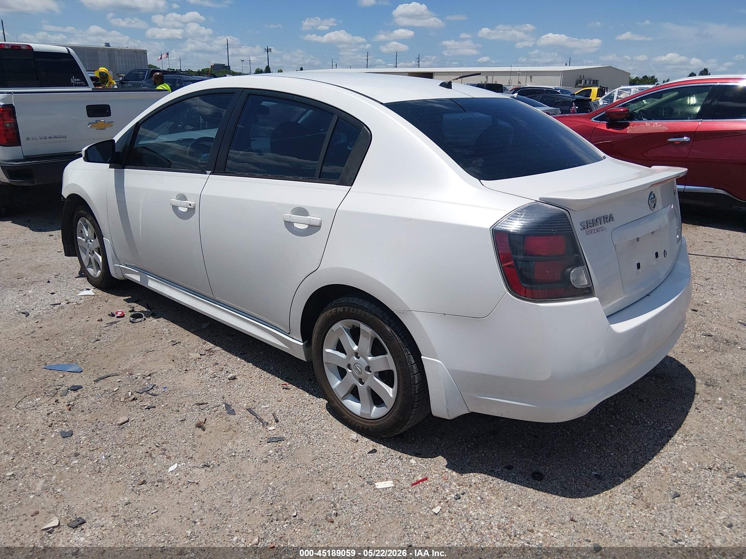 2012 Nissan Sentra 2.0 Sr Белый vin: 3N1AB6APXCL760170