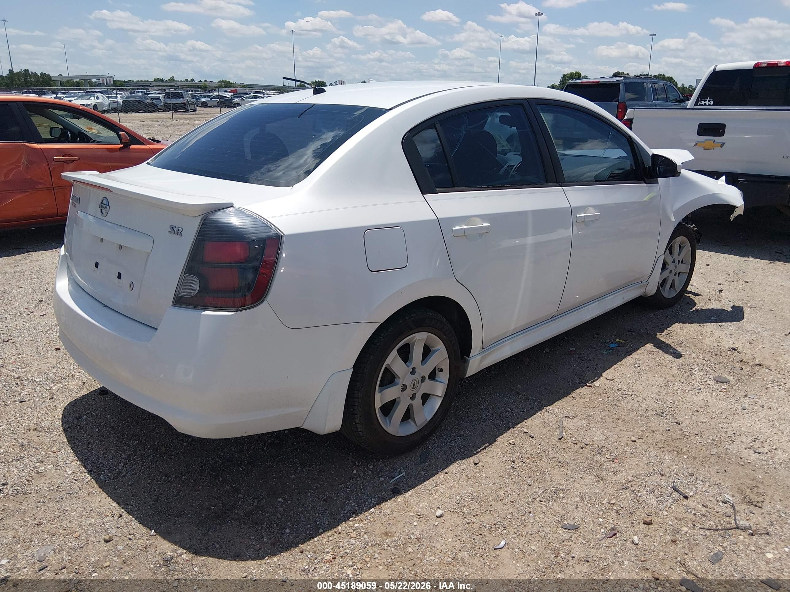 2012 Nissan Sentra 2.0 Sr Белый vin: 3N1AB6APXCL760170