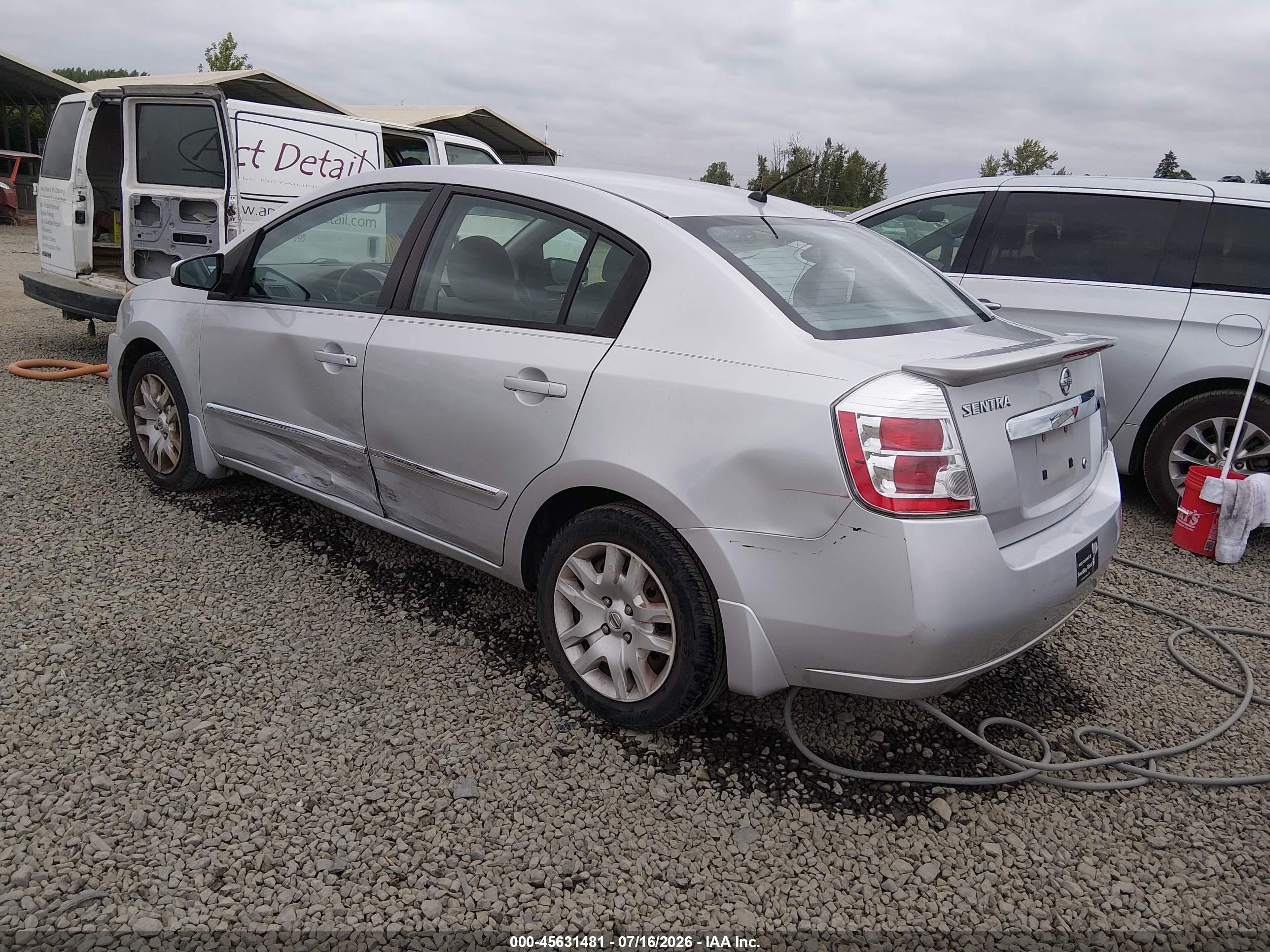2012 Nissan Sentra 2.0 S Silver vin: 3N1AB6APXCL777292