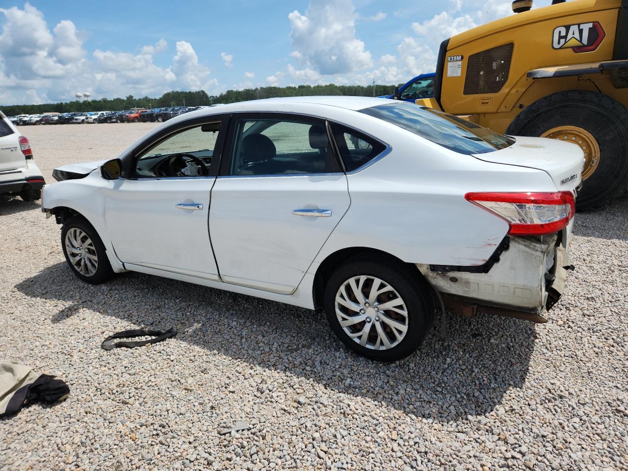 2014 Nissan Sentra Sv White vin: 3N1AB7A2EY318477