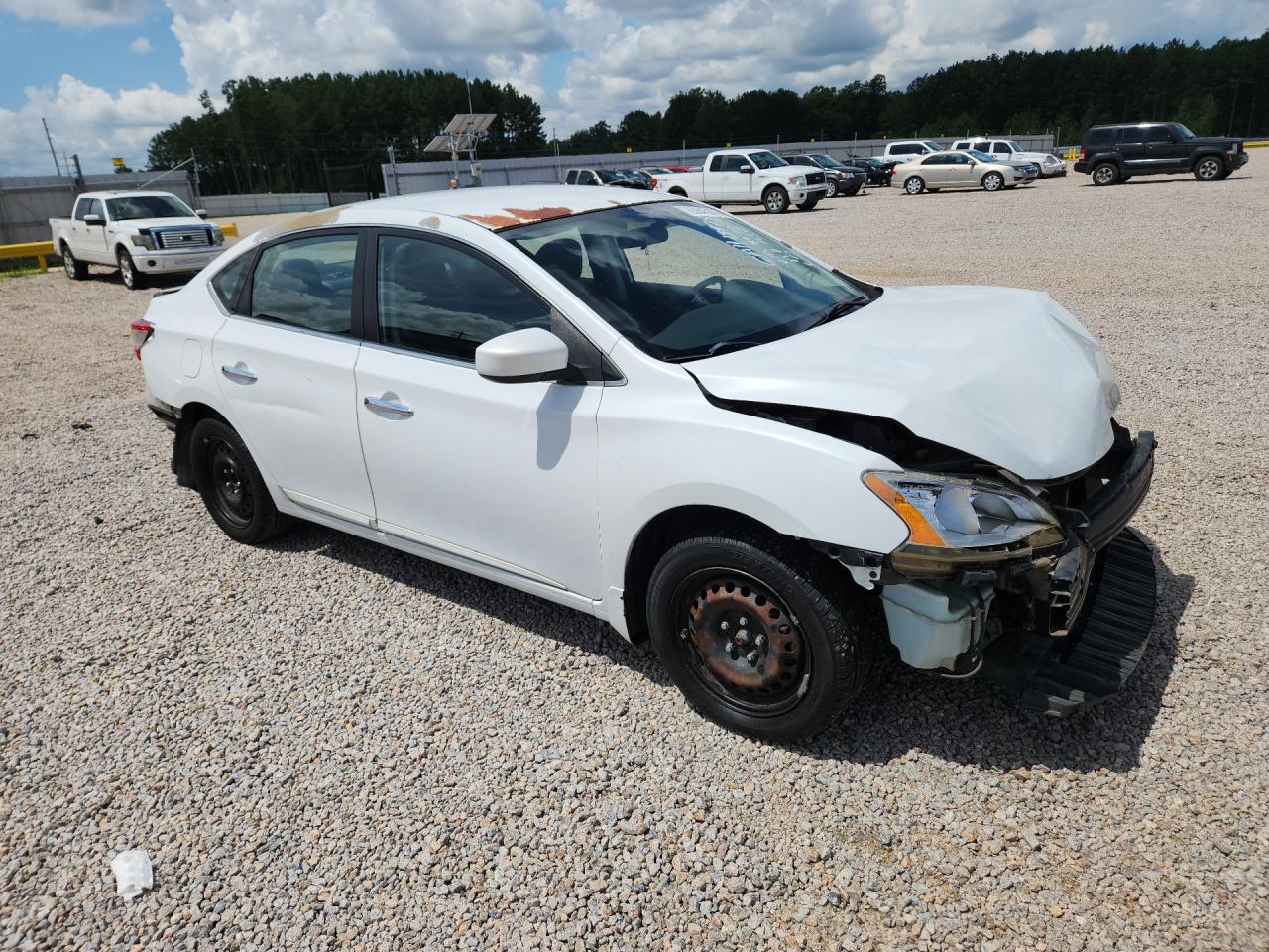 2014 Nissan Sentra Sv White vin: 3N1AB7A2EY318477