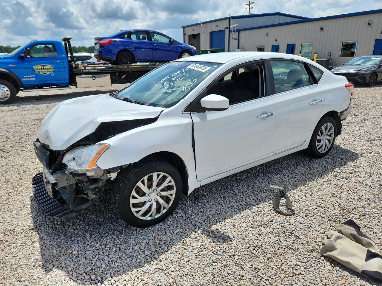 2014 Nissan Sentra Sv White vin: 3N1AB7A2EY318477