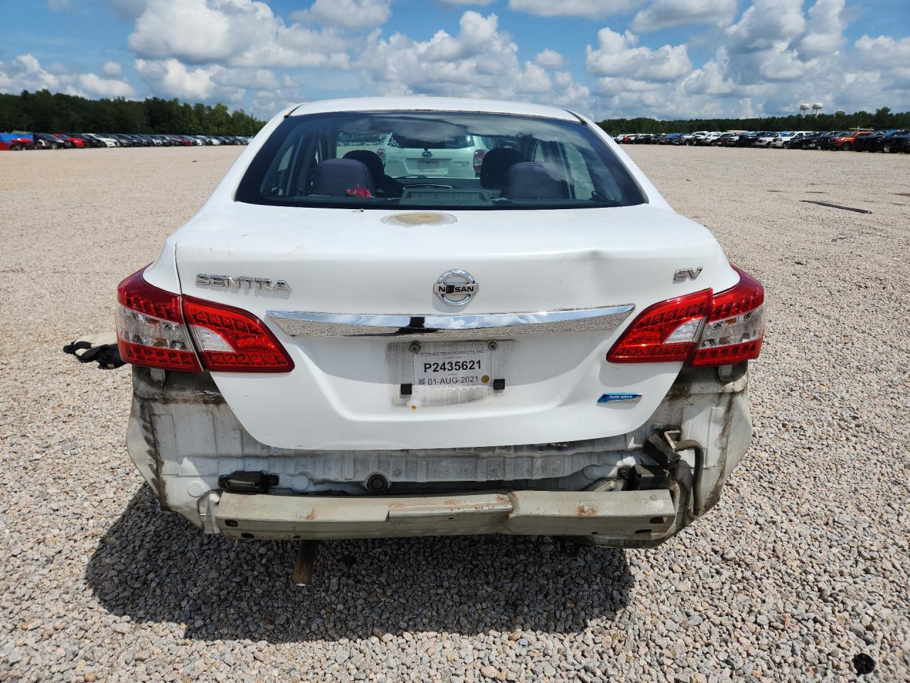 2014 Nissan Sentra Sv White vin: 3N1AB7A2EY318477