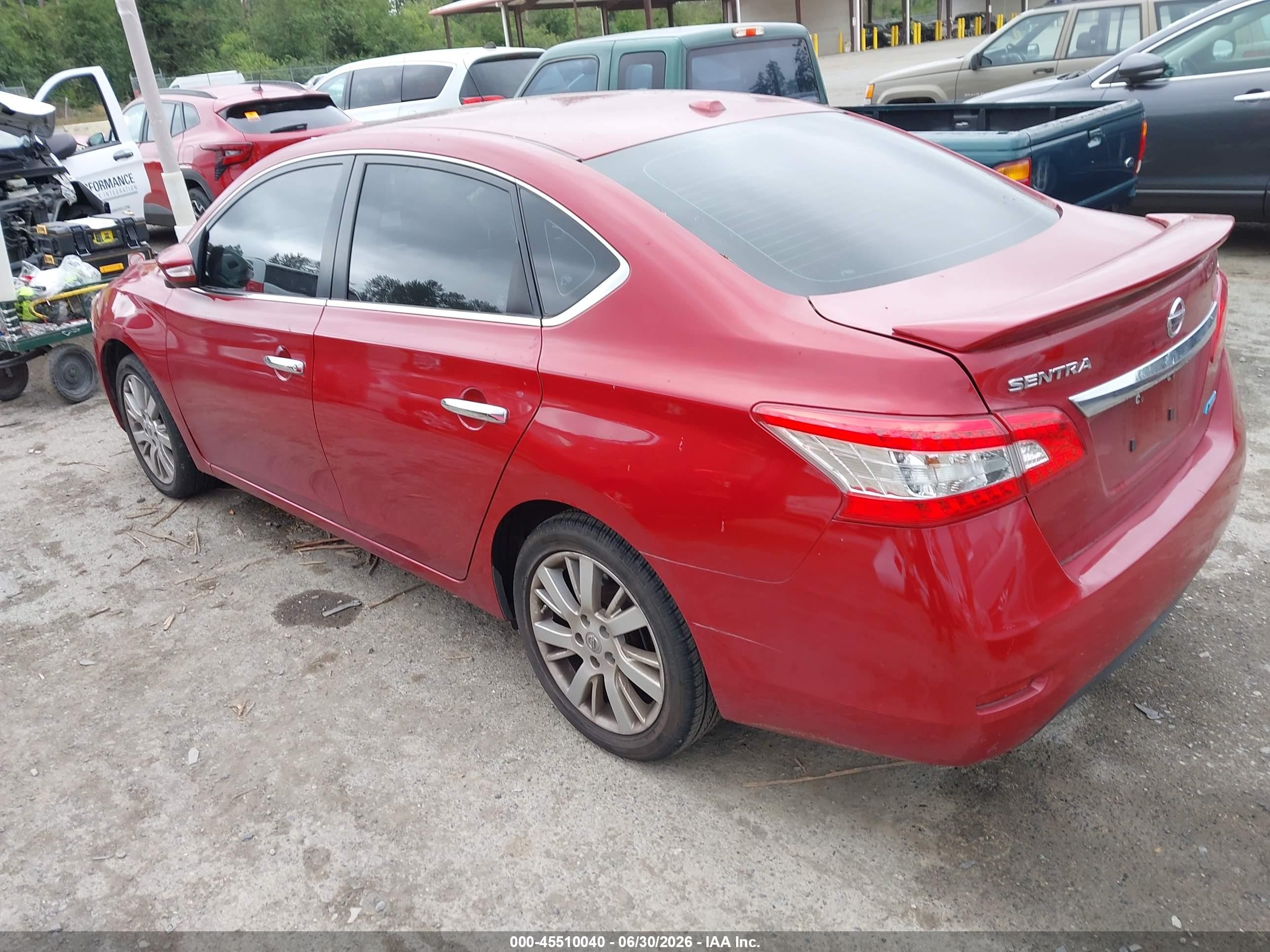 2013 Nissan Sentra Sl Red vin: 3N1AB7AP0DL562799