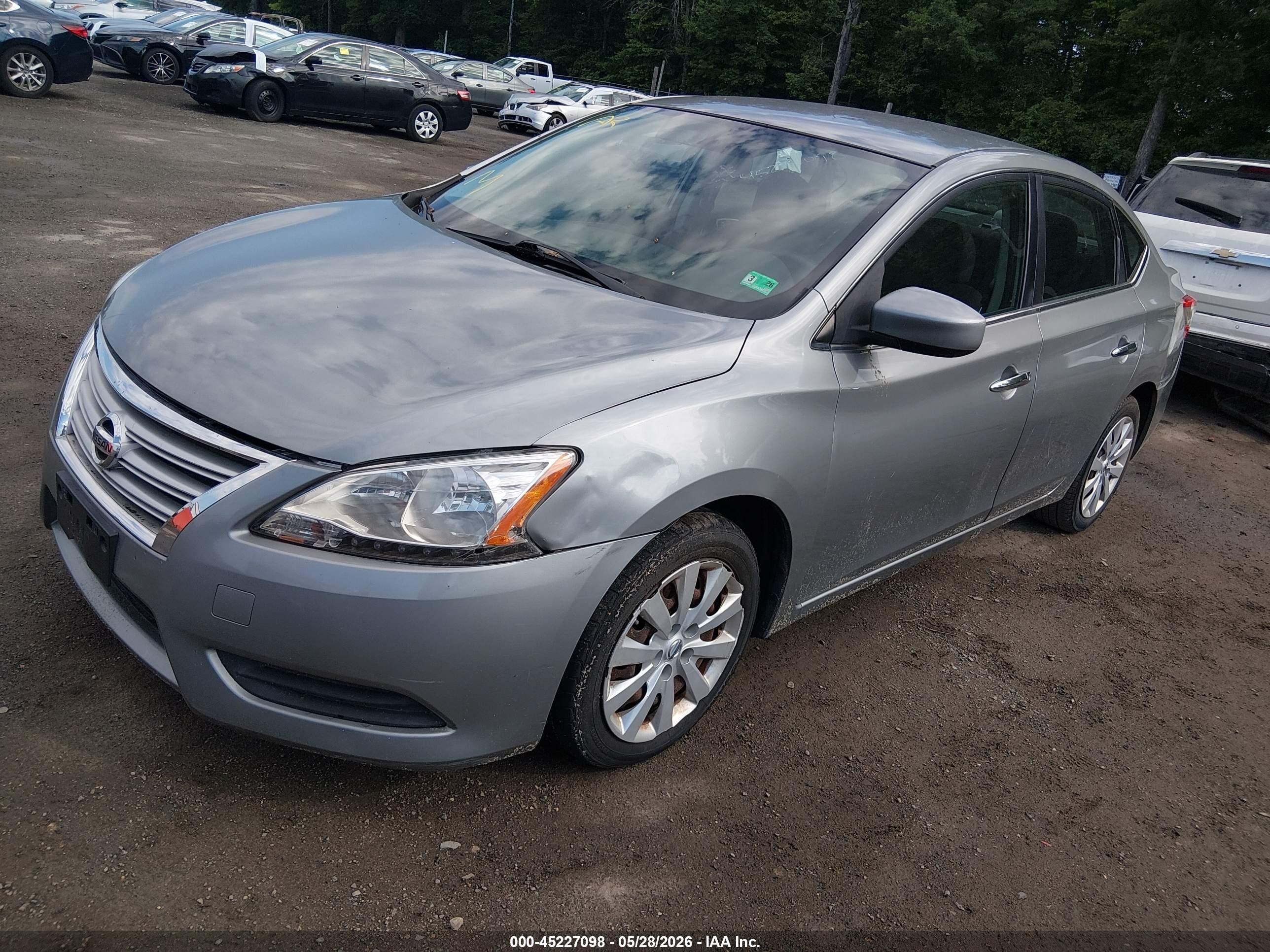 2013 Nissan Sentra S Silver vin: 3N1AB7AP0DL615601