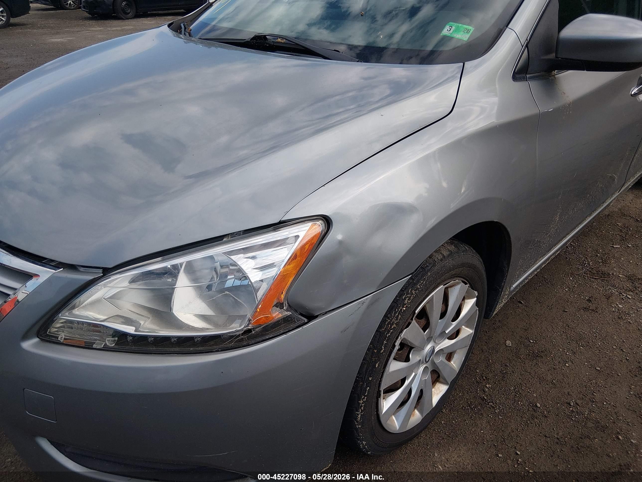 2013 Nissan Sentra S Silver vin: 3N1AB7AP0DL615601