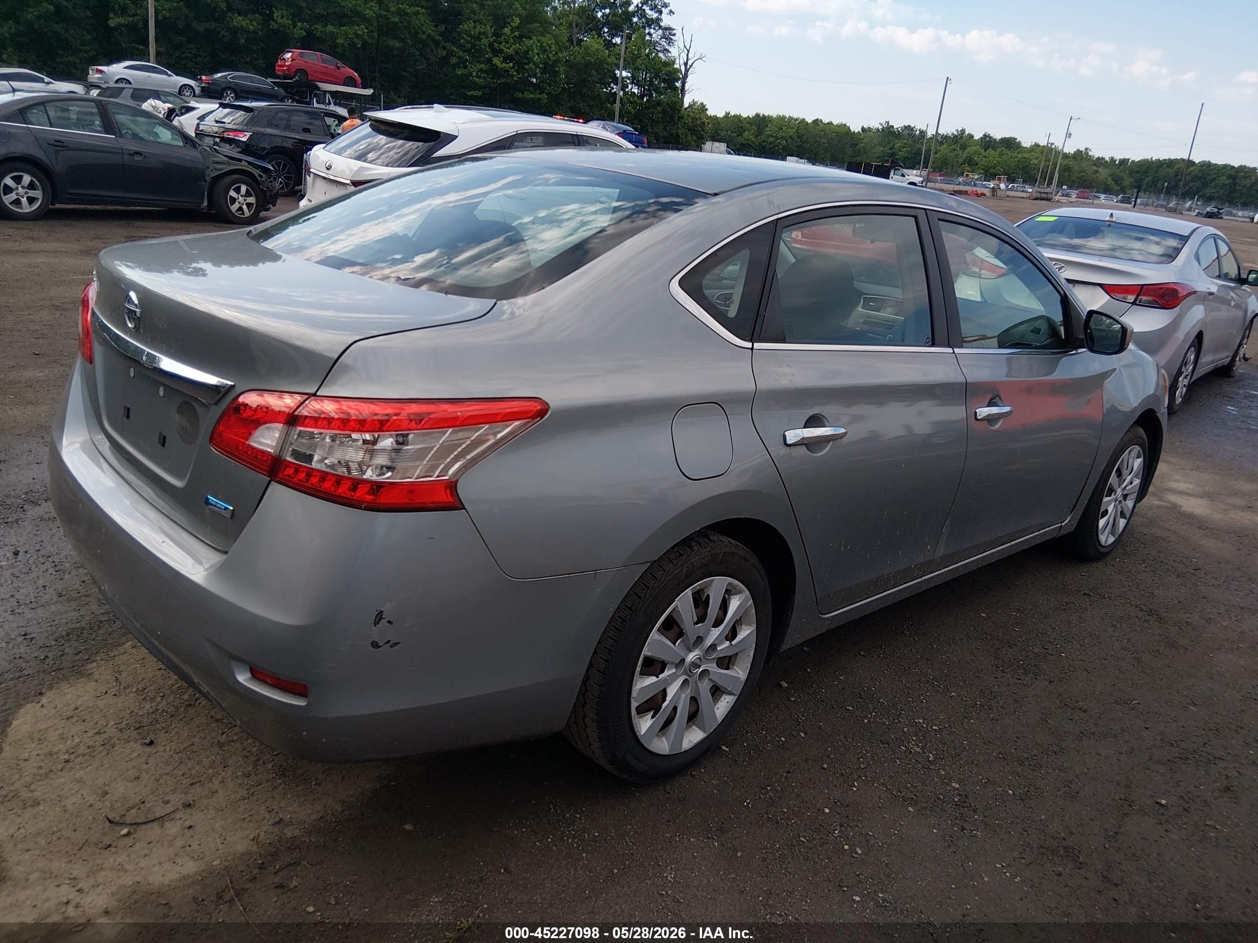 2013 Nissan Sentra S Silver vin: 3N1AB7AP0DL615601