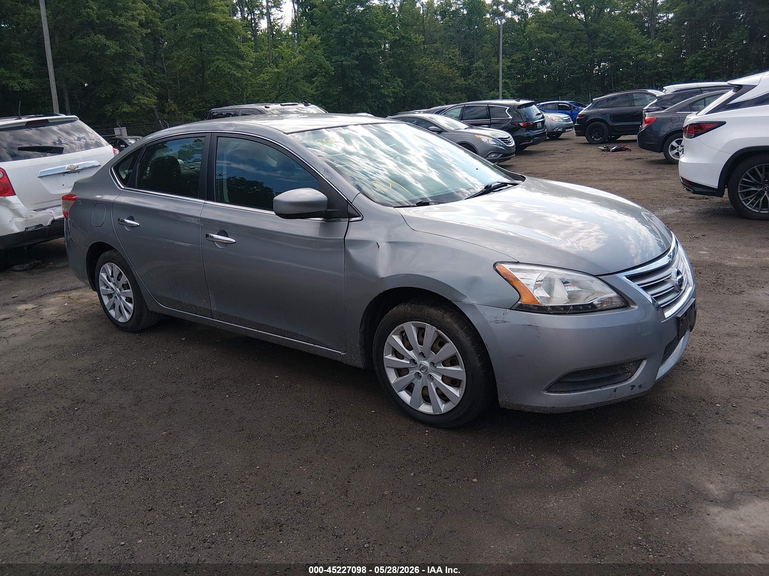 2013 Nissan Sentra S Silver vin: 3N1AB7AP0DL615601