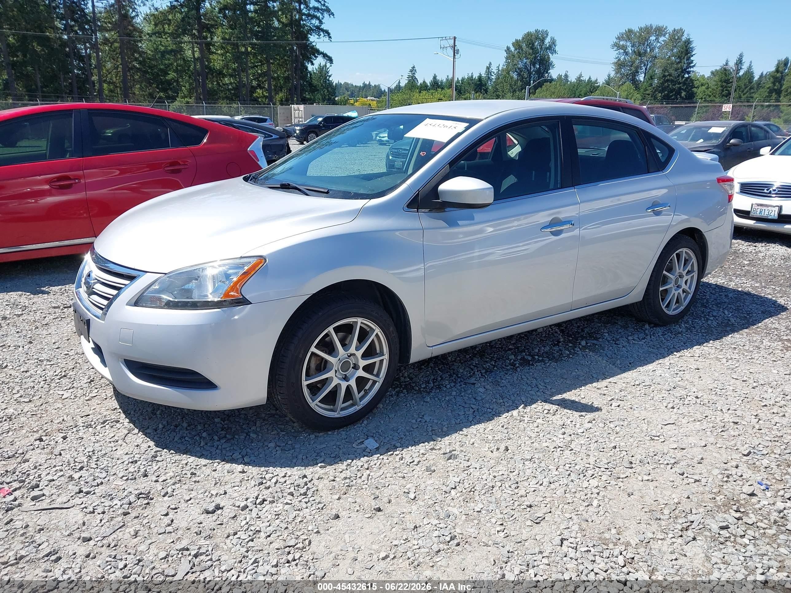 2013 Nissan Sentra S Silver vin: 3N1AB7AP0DL648890
