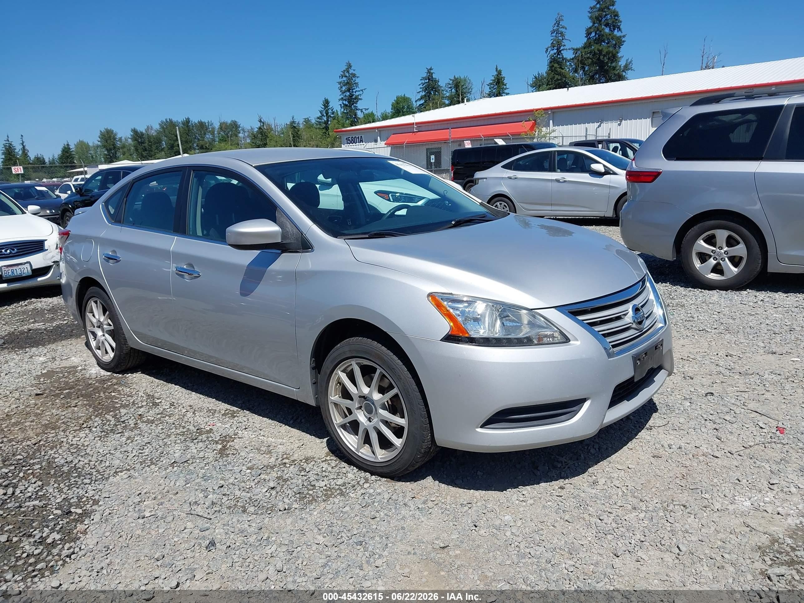 2013 Nissan Sentra S Silver vin: 3N1AB7AP0DL648890