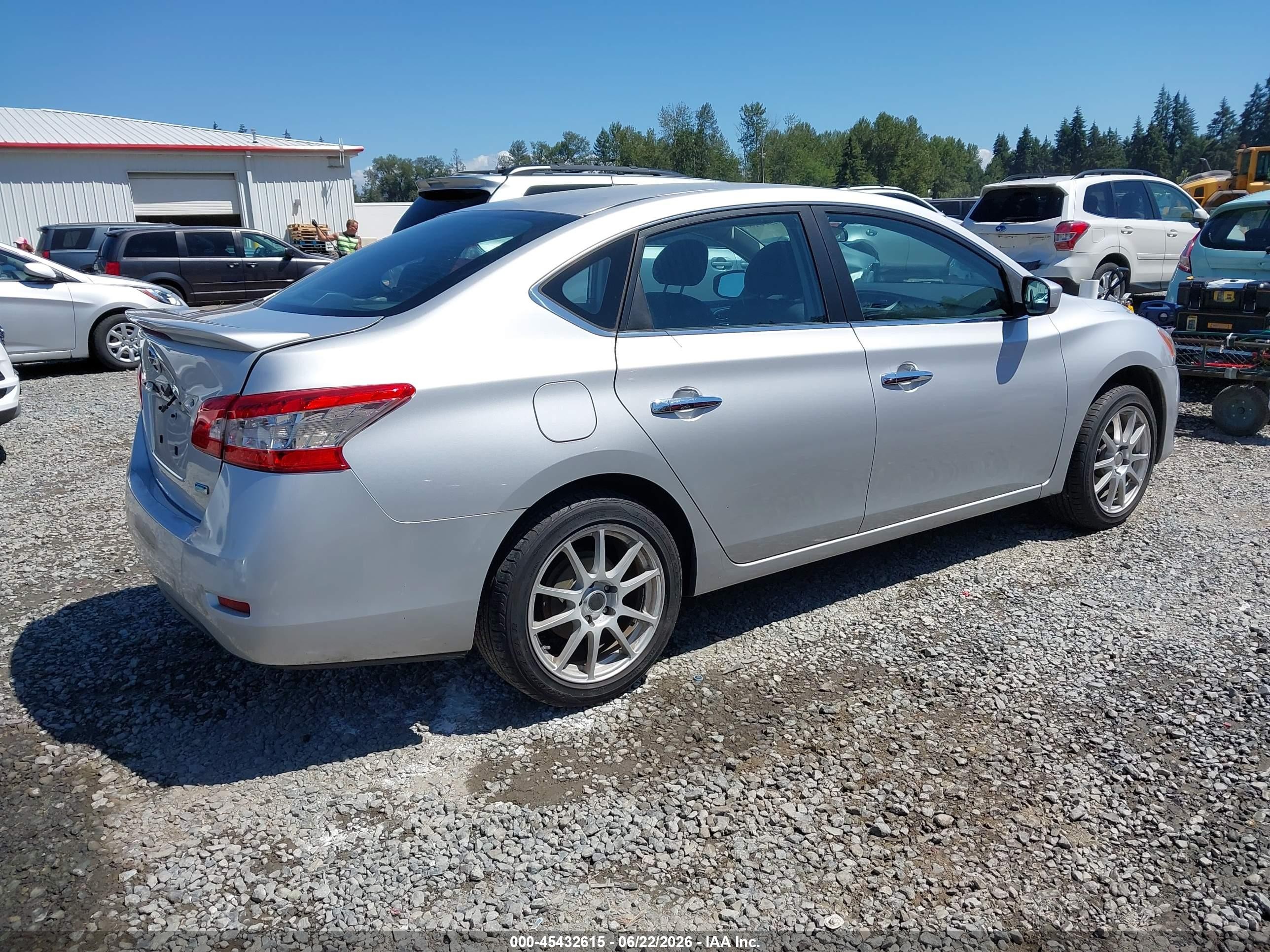 2013 Nissan Sentra S Silver vin: 3N1AB7AP0DL648890