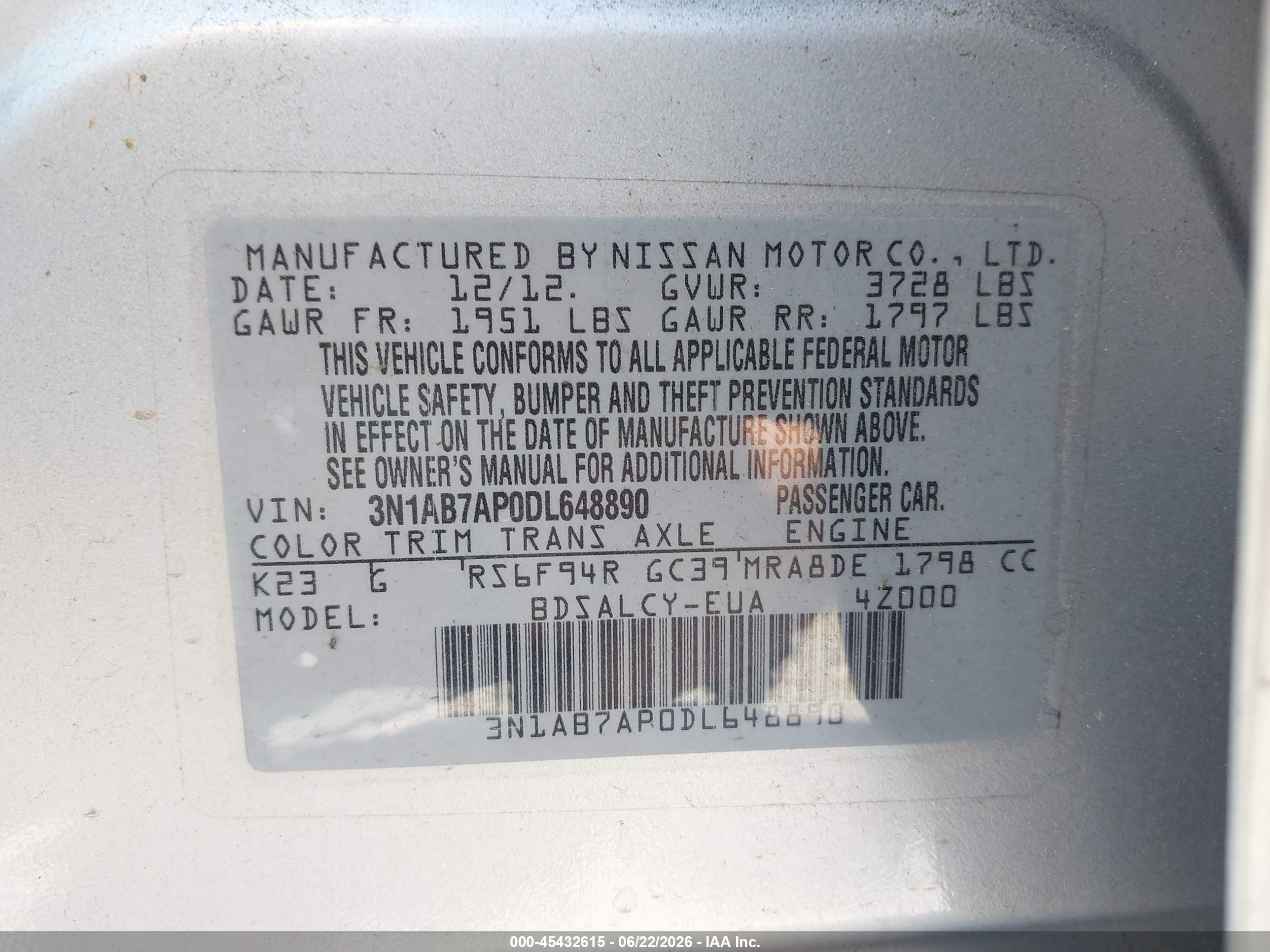 2013 Nissan Sentra S Silver vin: 3N1AB7AP0DL648890
