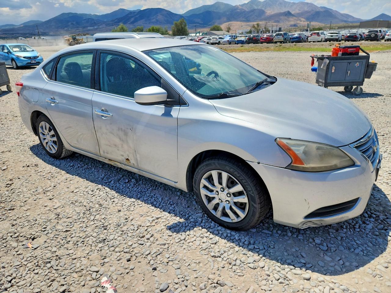 2013 Nissan Sentra S Silver vin: 3N1AB7AP0DL649571
