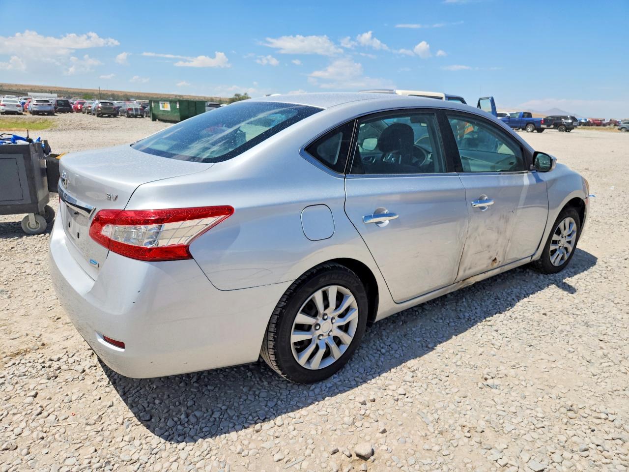 2013 Nissan Sentra S Silver vin: 3N1AB7AP0DL649571