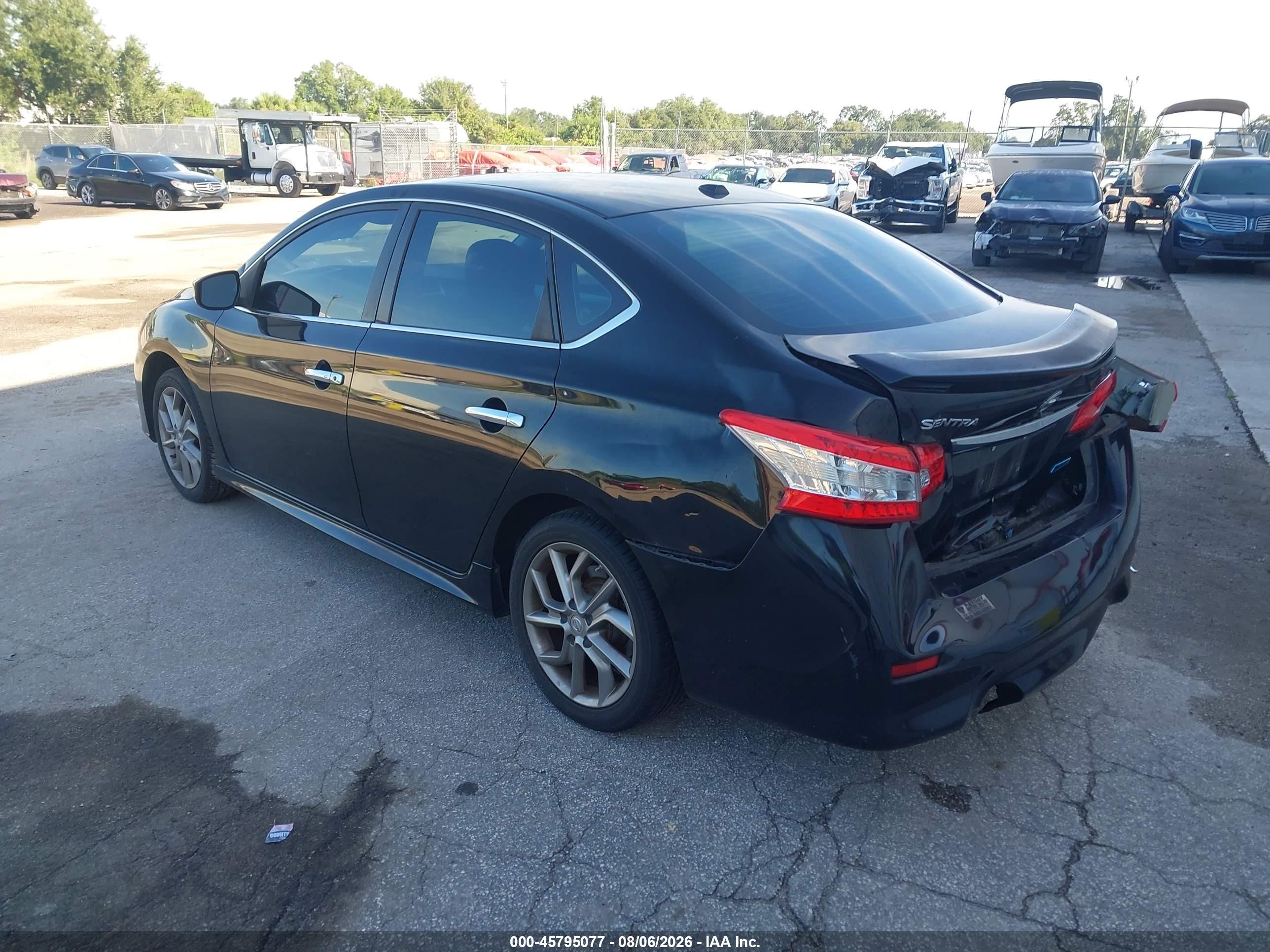 2013 Nissan Sentra Sr Black vin: 3N1AB7AP0DL650347