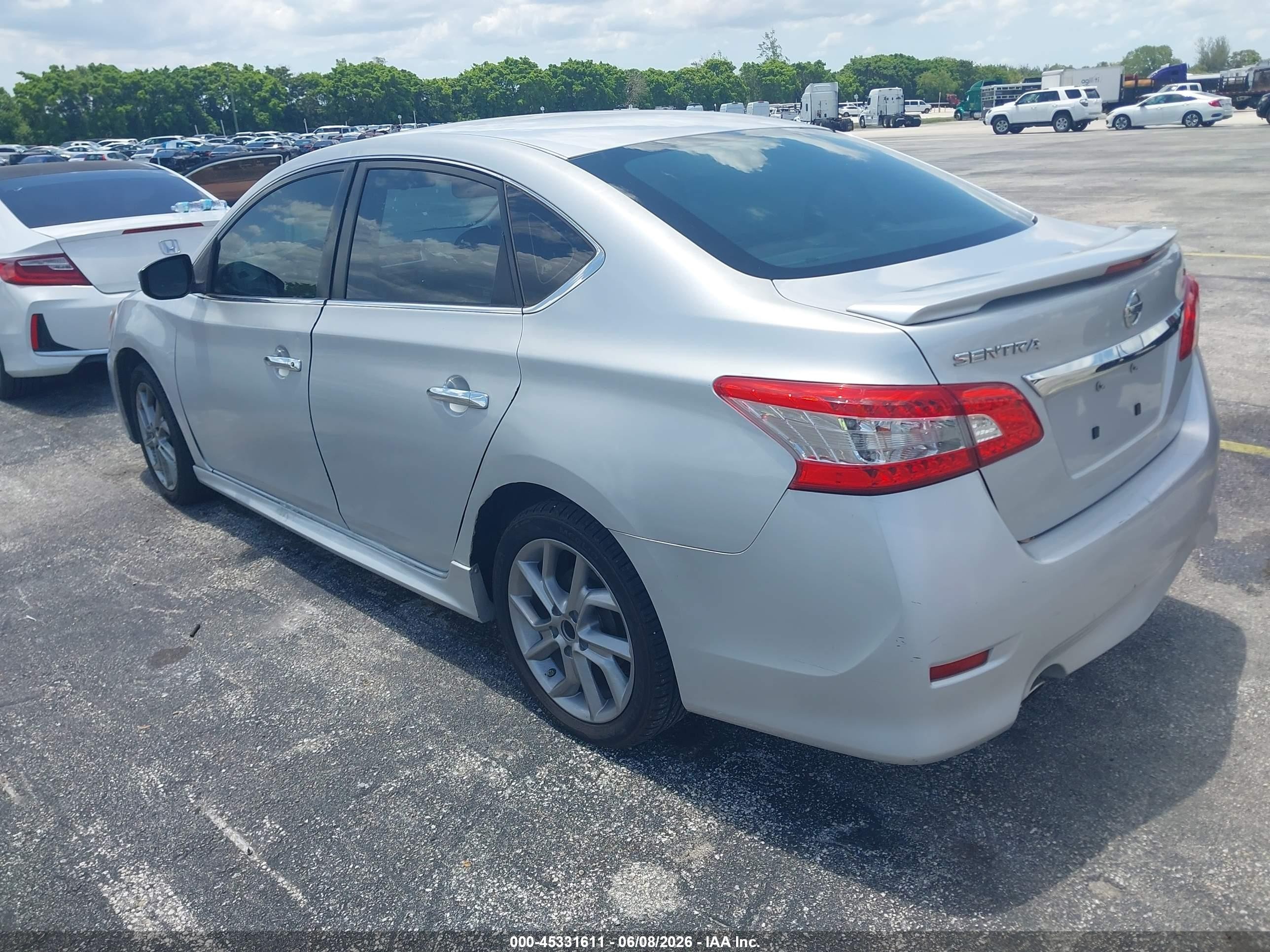 2013 Nissan Sentra Sr Silver vin: 3N1AB7AP0DL670386