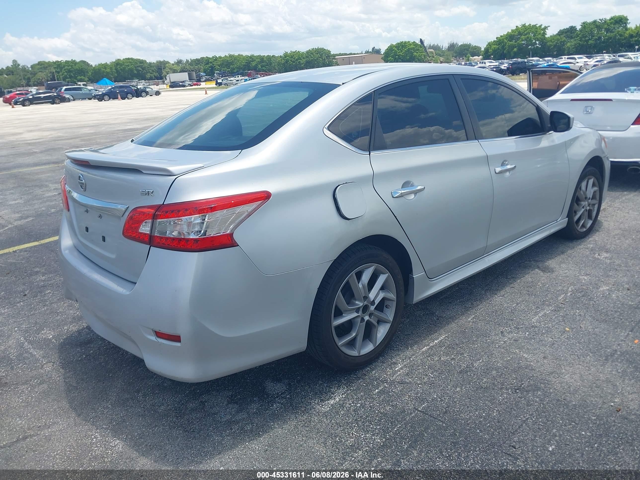 2013 Nissan Sentra Sr Silver vin: 3N1AB7AP0DL670386