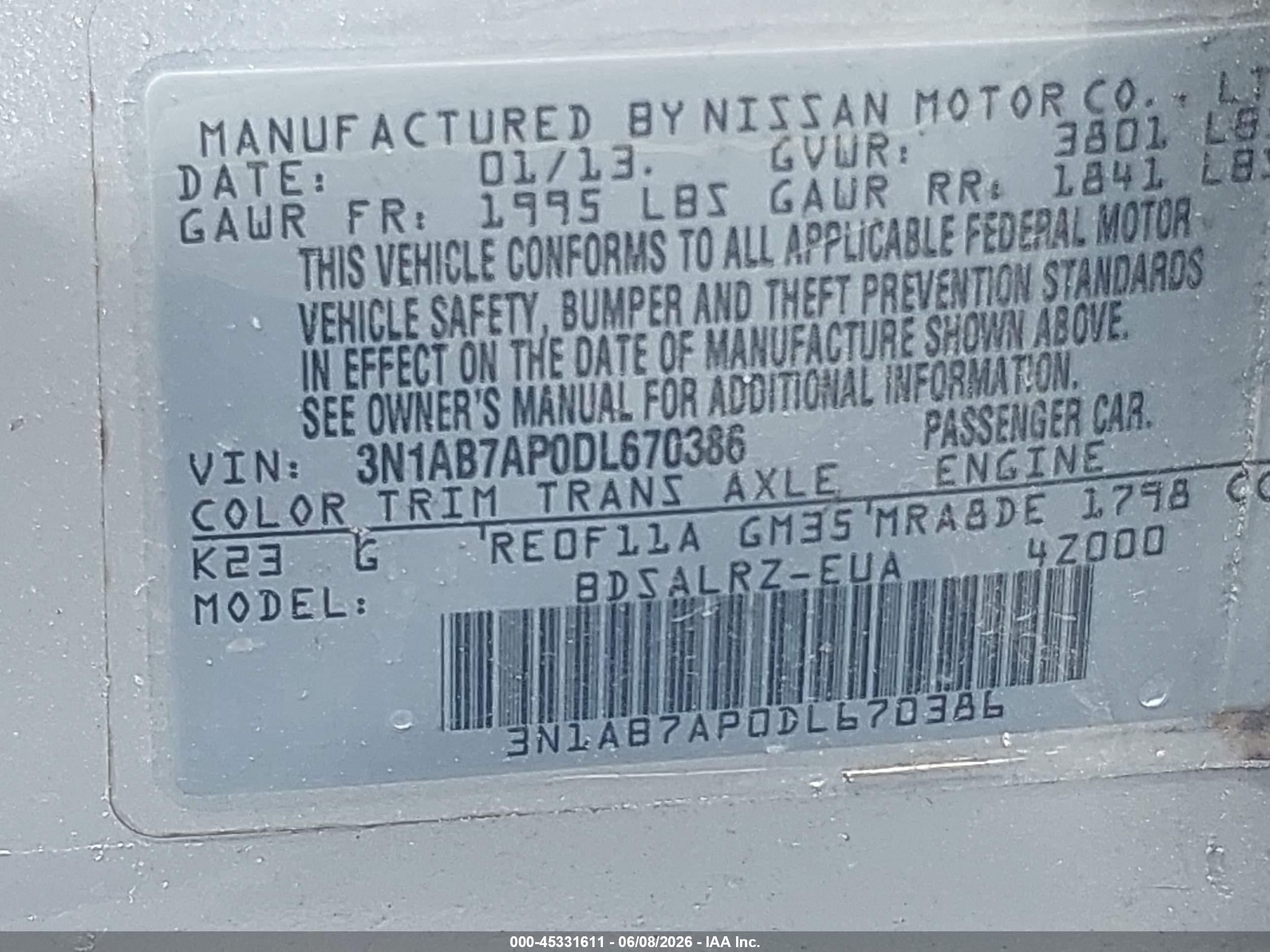 2013 Nissan Sentra Sr Silver vin: 3N1AB7AP0DL670386