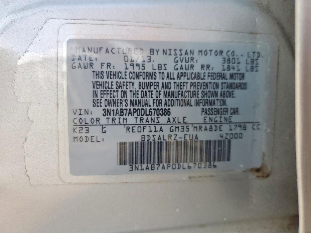 2013 Nissan Sentra S Silver vin: 3N1AB7AP0DL670386