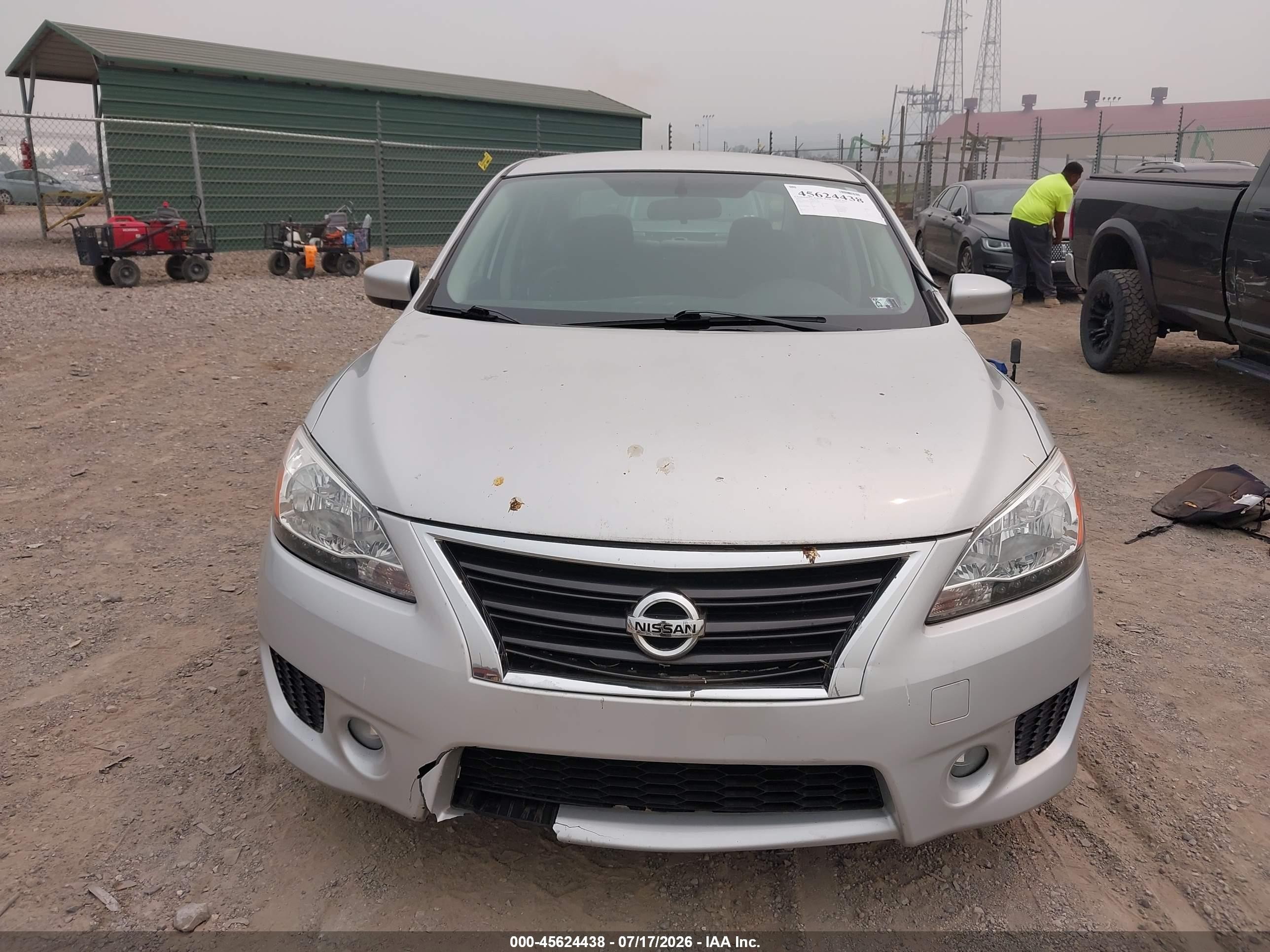 2013 Nissan Sentra Sr Silver vin: 3N1AB7AP0DL675877