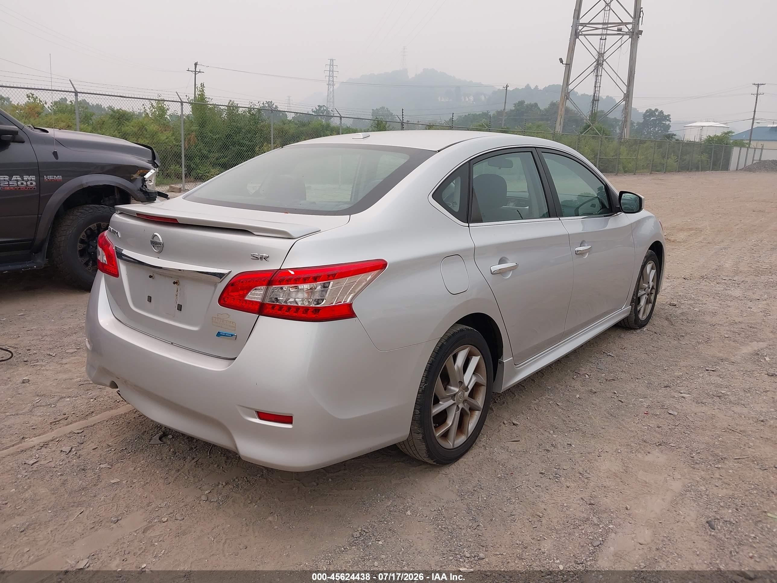 2013 Nissan Sentra Sr Silver vin: 3N1AB7AP0DL675877