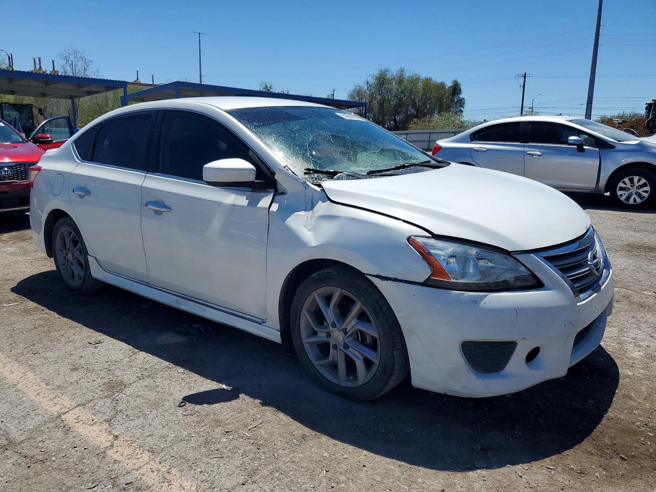 2013 Nissan Sentra S White vin: 3N1AB7AP0DL686314