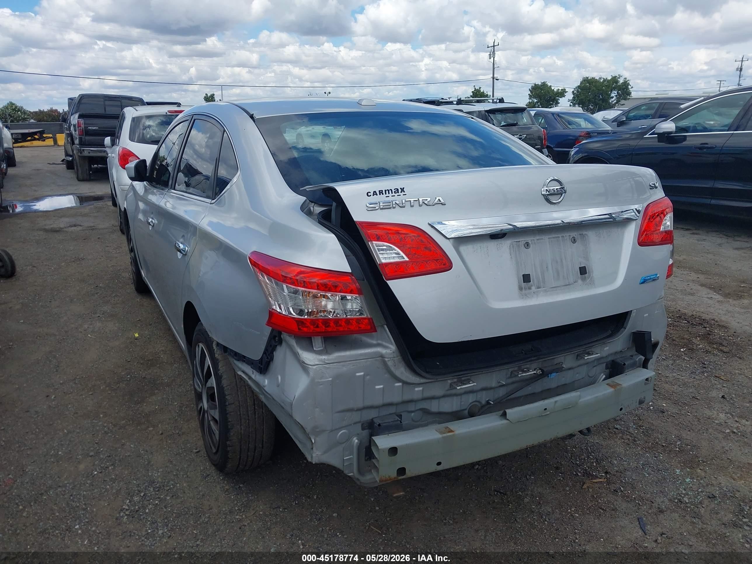 2013 Nissan Sentra Sv Gray vin: 3N1AB7AP0DL691478