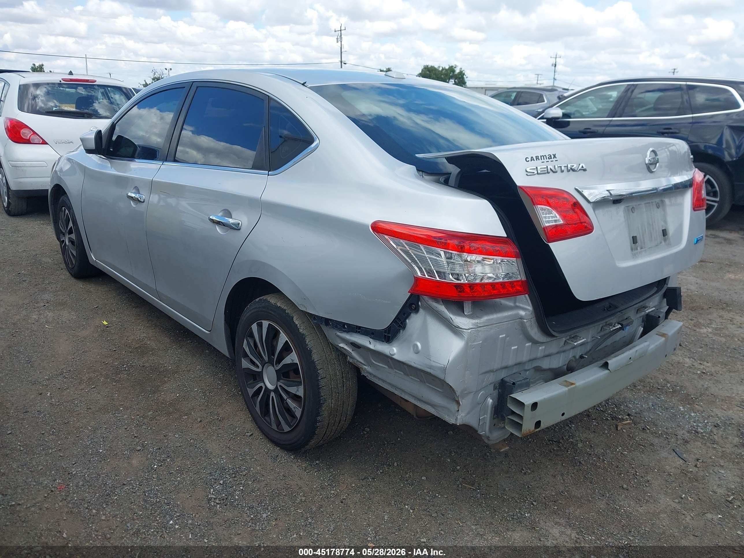 2013 Nissan Sentra Sv Gray vin: 3N1AB7AP0DL691478
