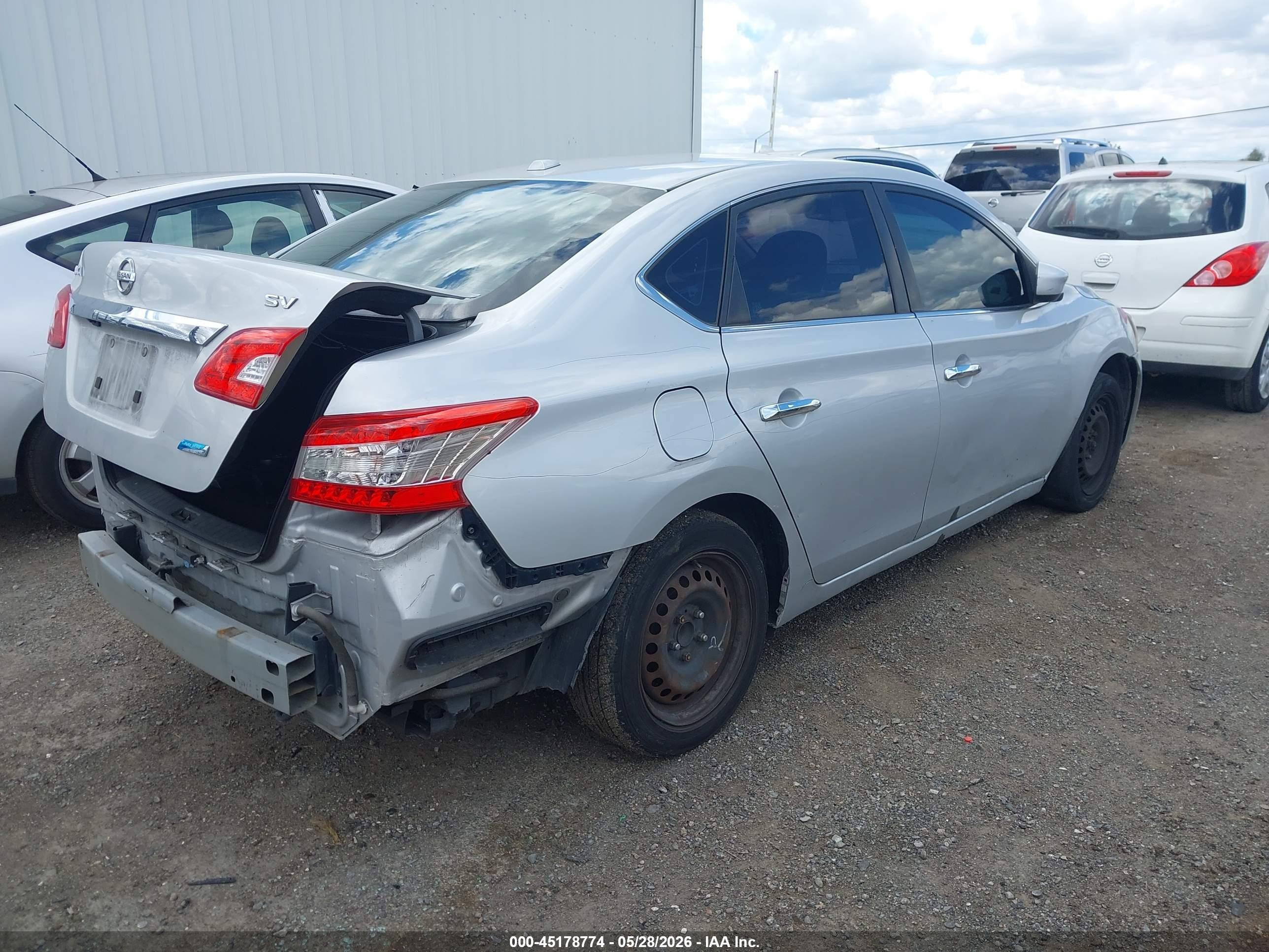 2013 Nissan Sentra Sv Gray vin: 3N1AB7AP0DL691478
