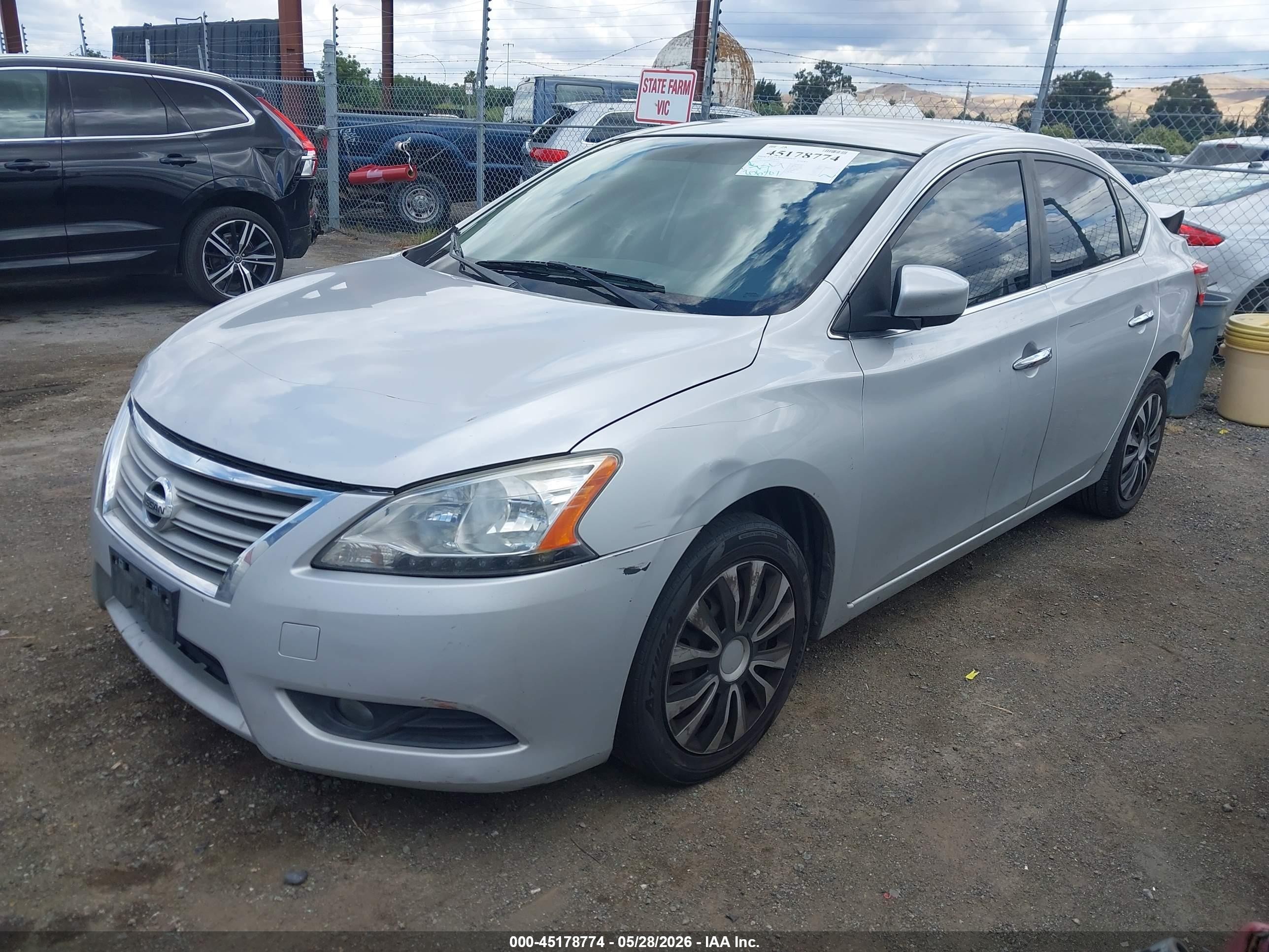 2013 Nissan Sentra Sv Gray vin: 3N1AB7AP0DL691478