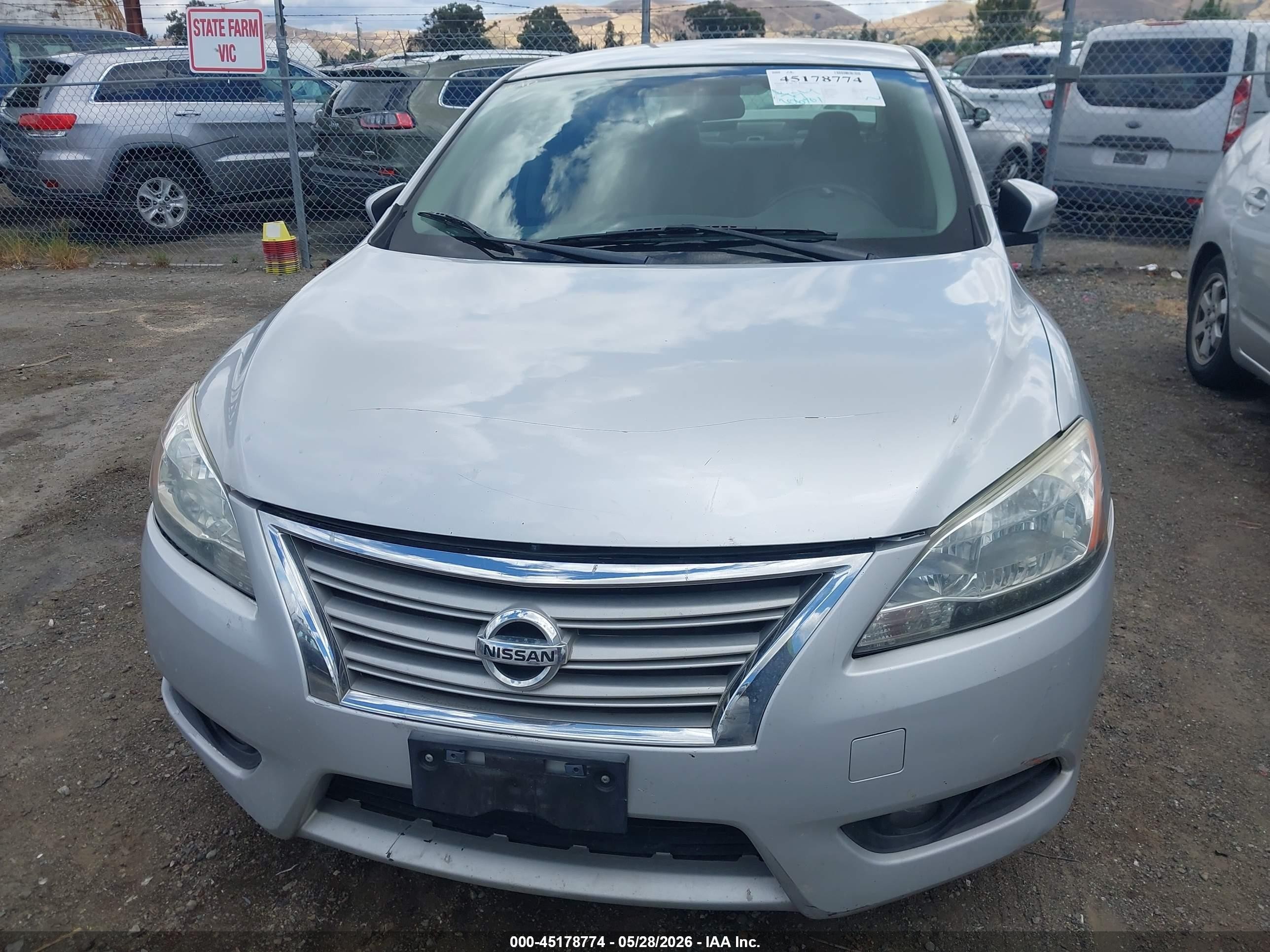 2013 Nissan Sentra Sv Gray vin: 3N1AB7AP0DL691478