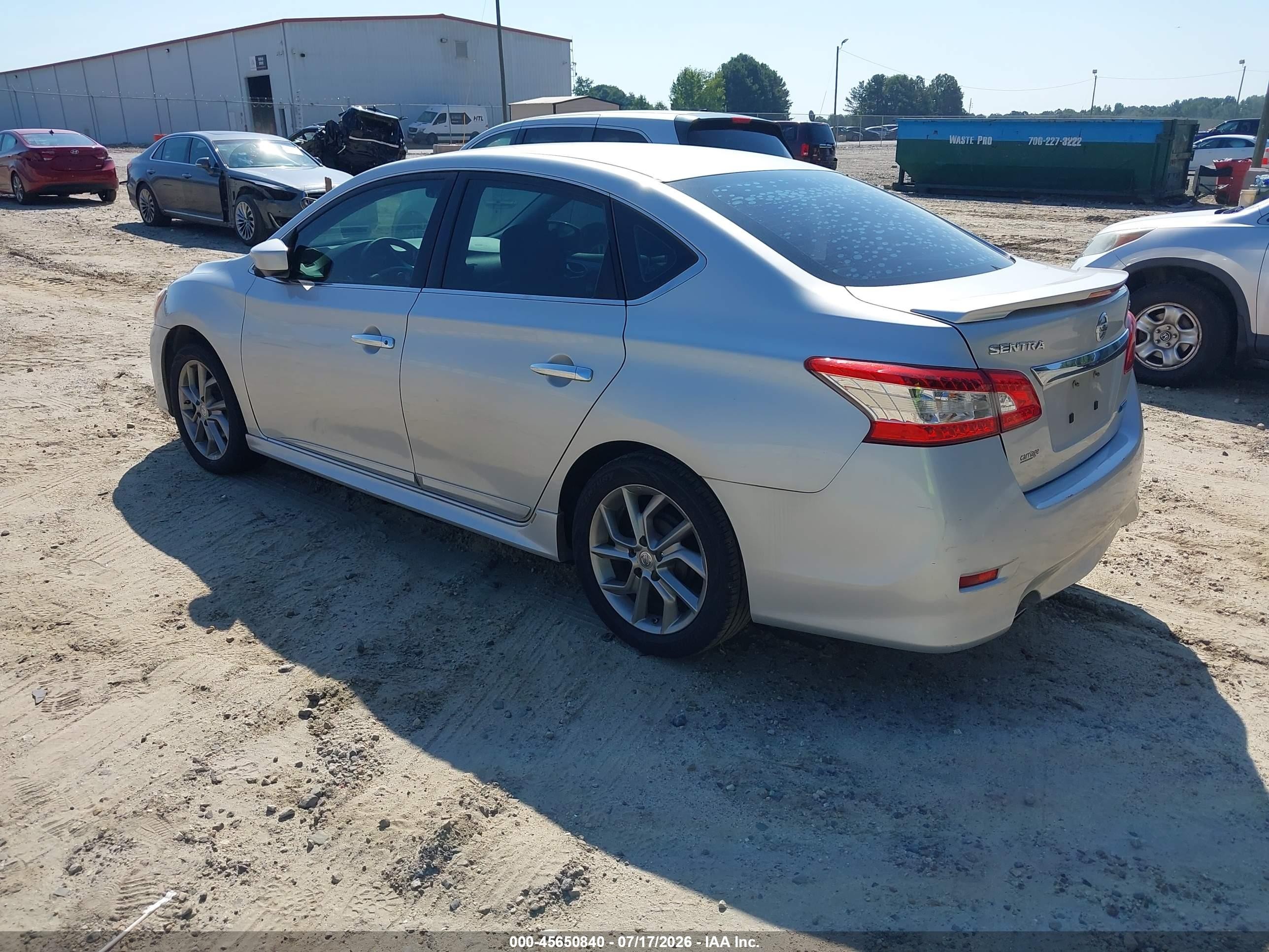 2013 Nissan Sentra Sr Silver vin: 3N1AB7AP0DL693957