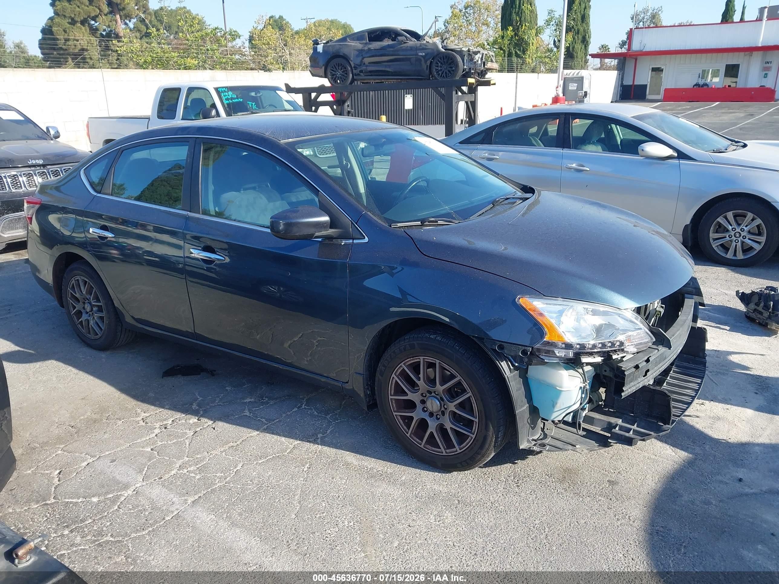 2013 Nissan Sentra Sv Blue vin: 3N1AB7AP0DL701779