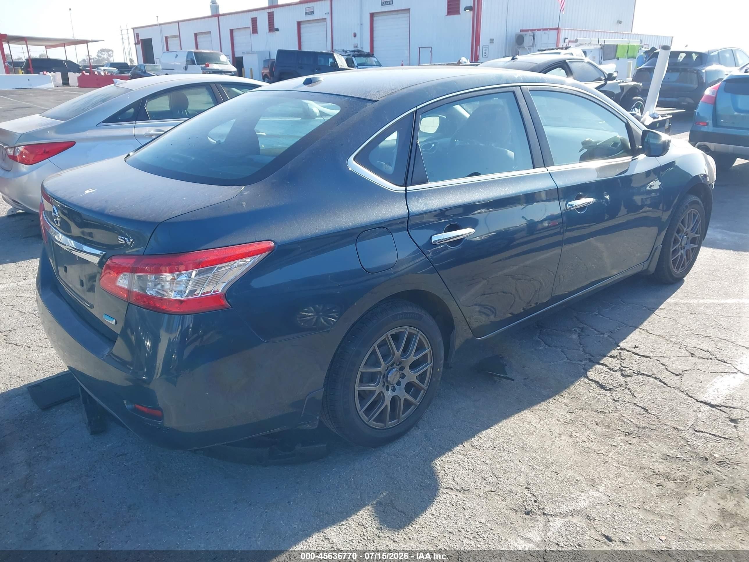 2013 Nissan Sentra Sv Blue vin: 3N1AB7AP0DL701779