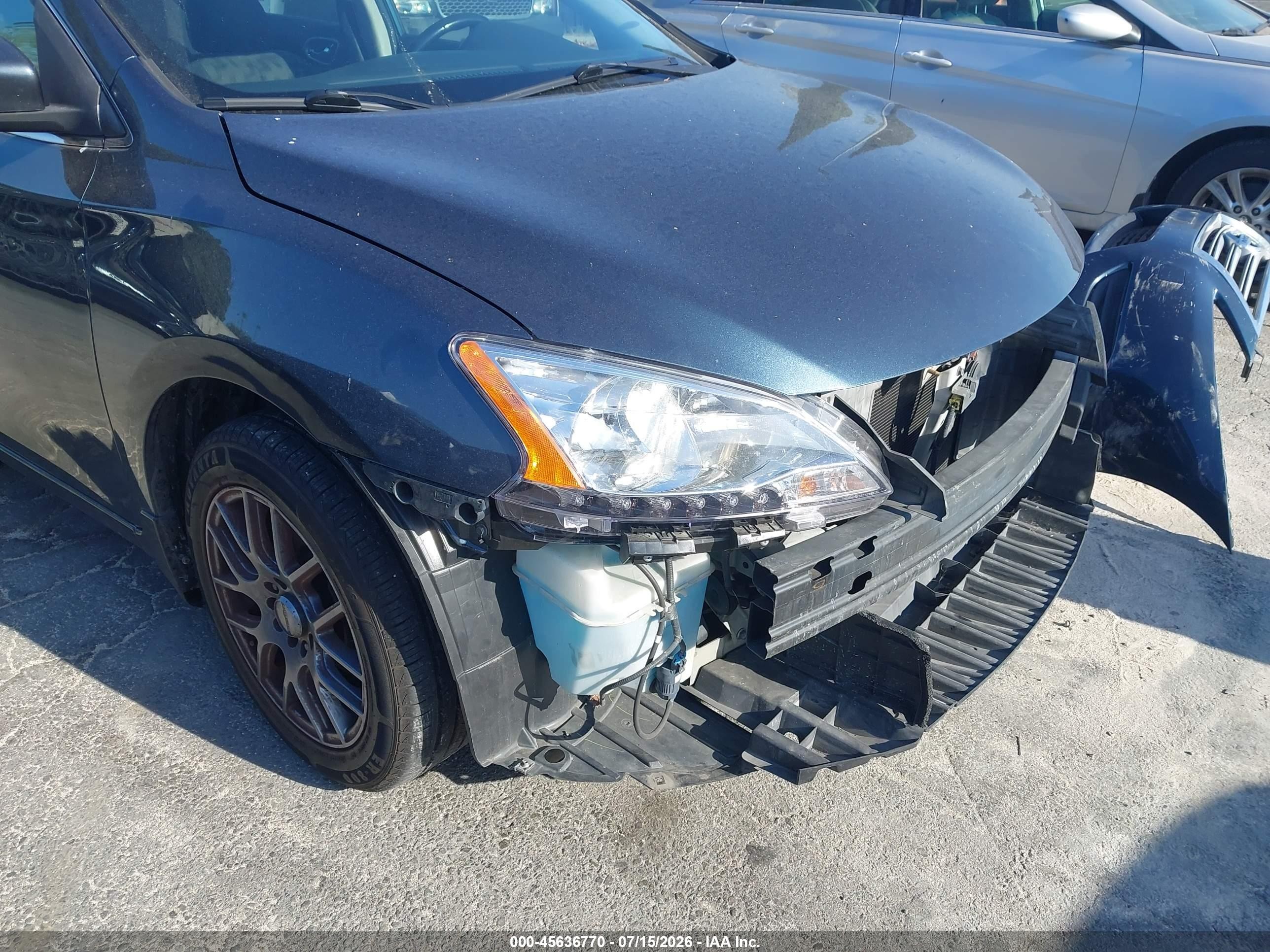 2013 Nissan Sentra Sv Blue vin: 3N1AB7AP0DL701779