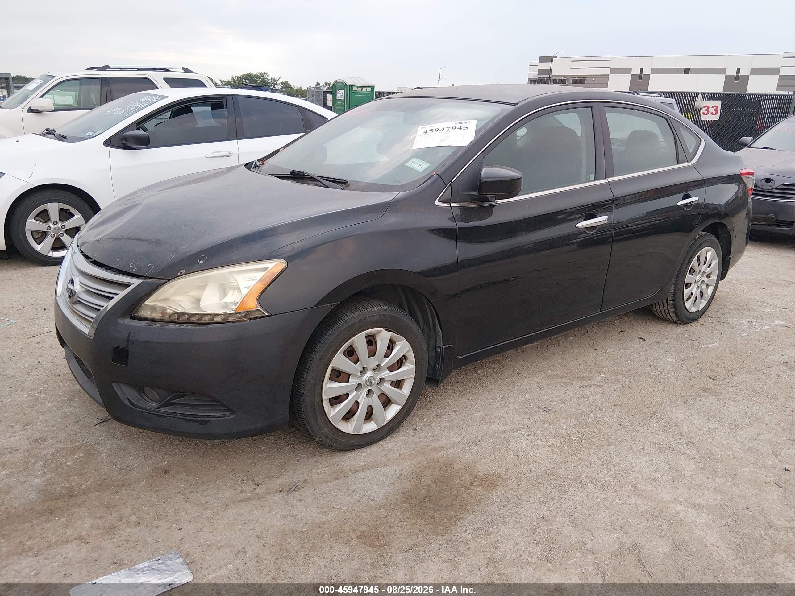 2013 Nissan Sentra Sv Black vin: 3N1AB7AP0DL701944