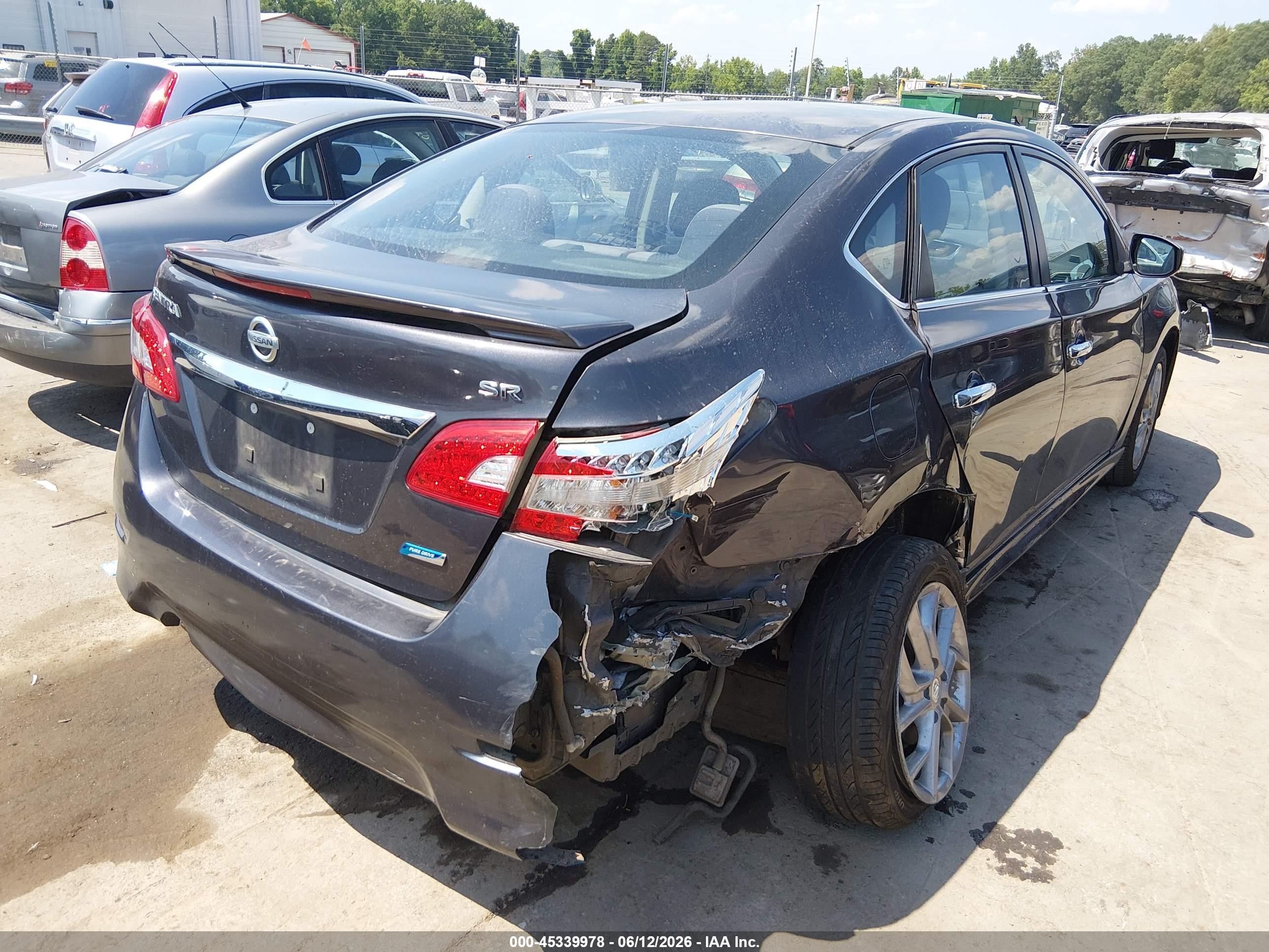 2013 Nissan Sentra Sr Gray vin: 3N1AB7AP0DL704861