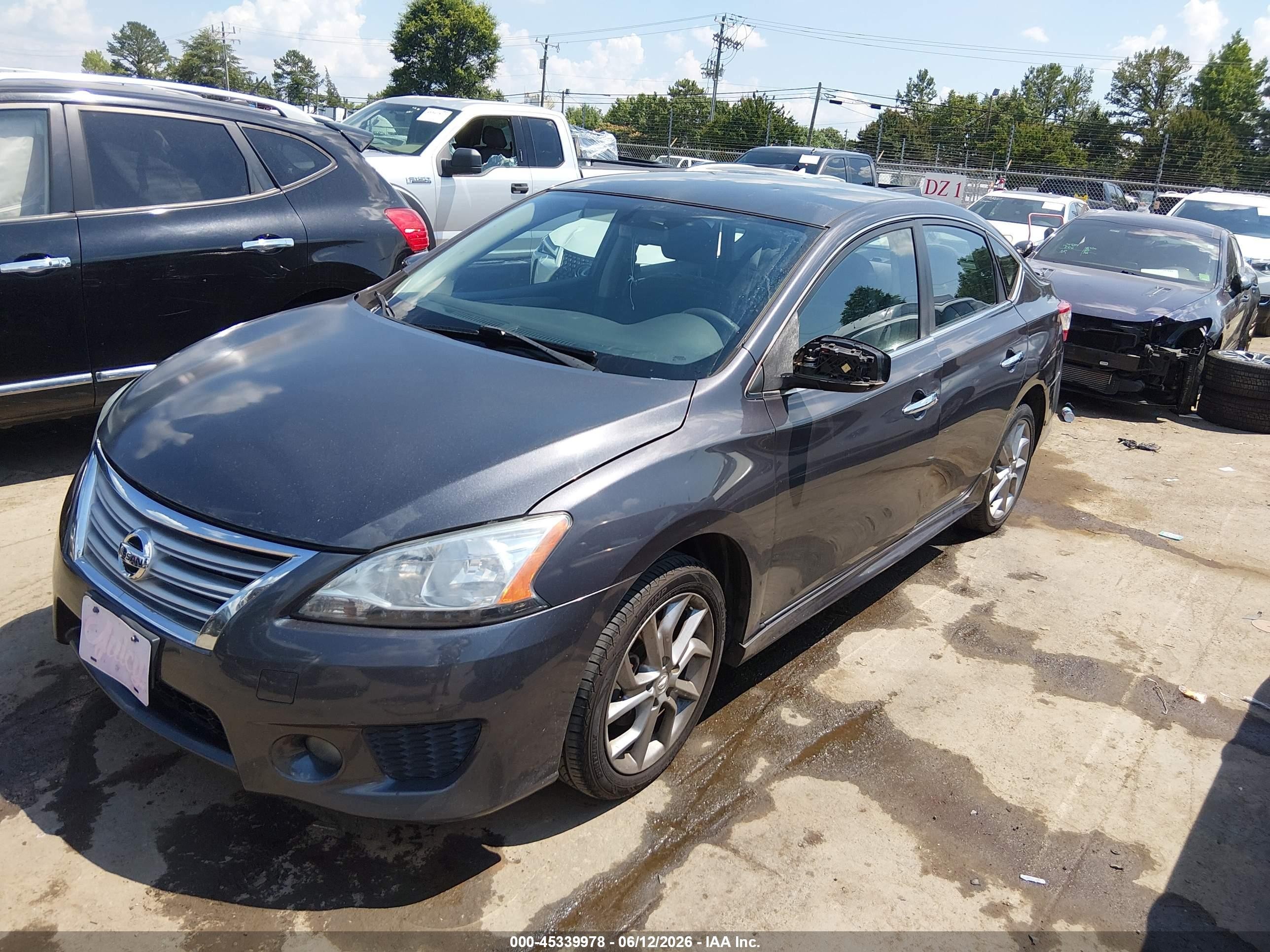 2013 Nissan Sentra Sr Gray vin: 3N1AB7AP0DL704861