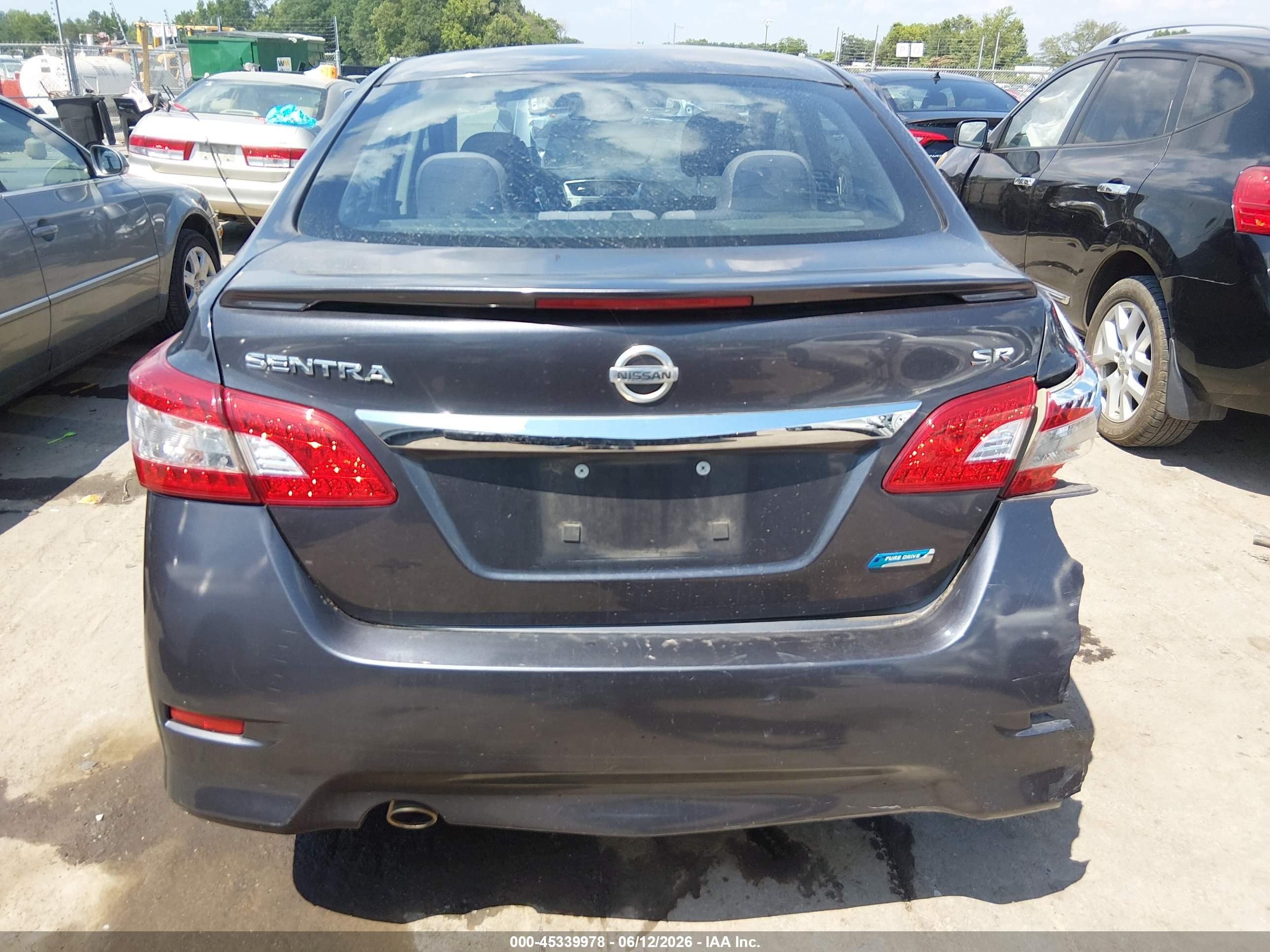 2013 Nissan Sentra Sr Gray vin: 3N1AB7AP0DL704861