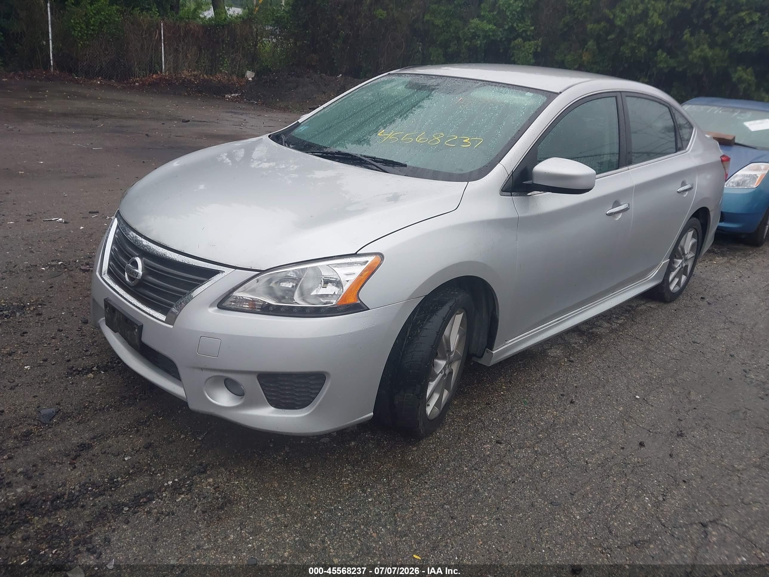 2013 Nissan Sentra Sr Silver vin: 3N1AB7AP0DL707131