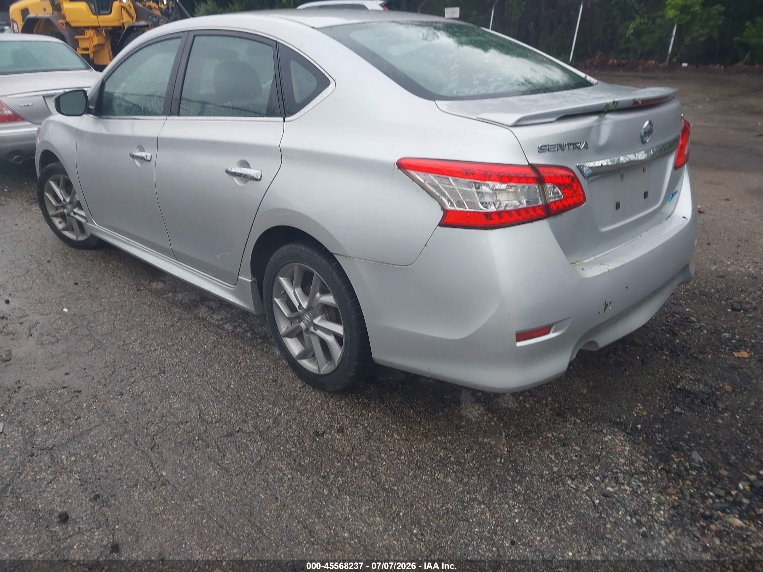 2013 Nissan Sentra Sr Silver vin: 3N1AB7AP0DL707131