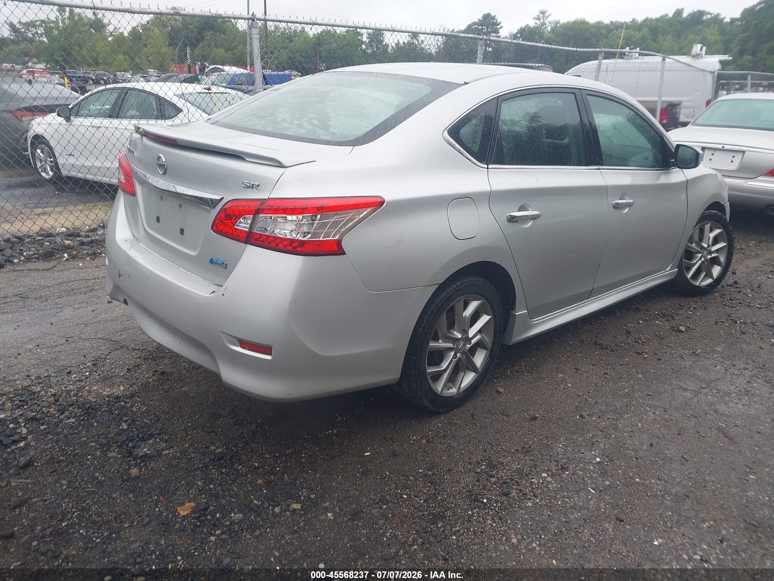 2013 Nissan Sentra Sr Silver vin: 3N1AB7AP0DL707131