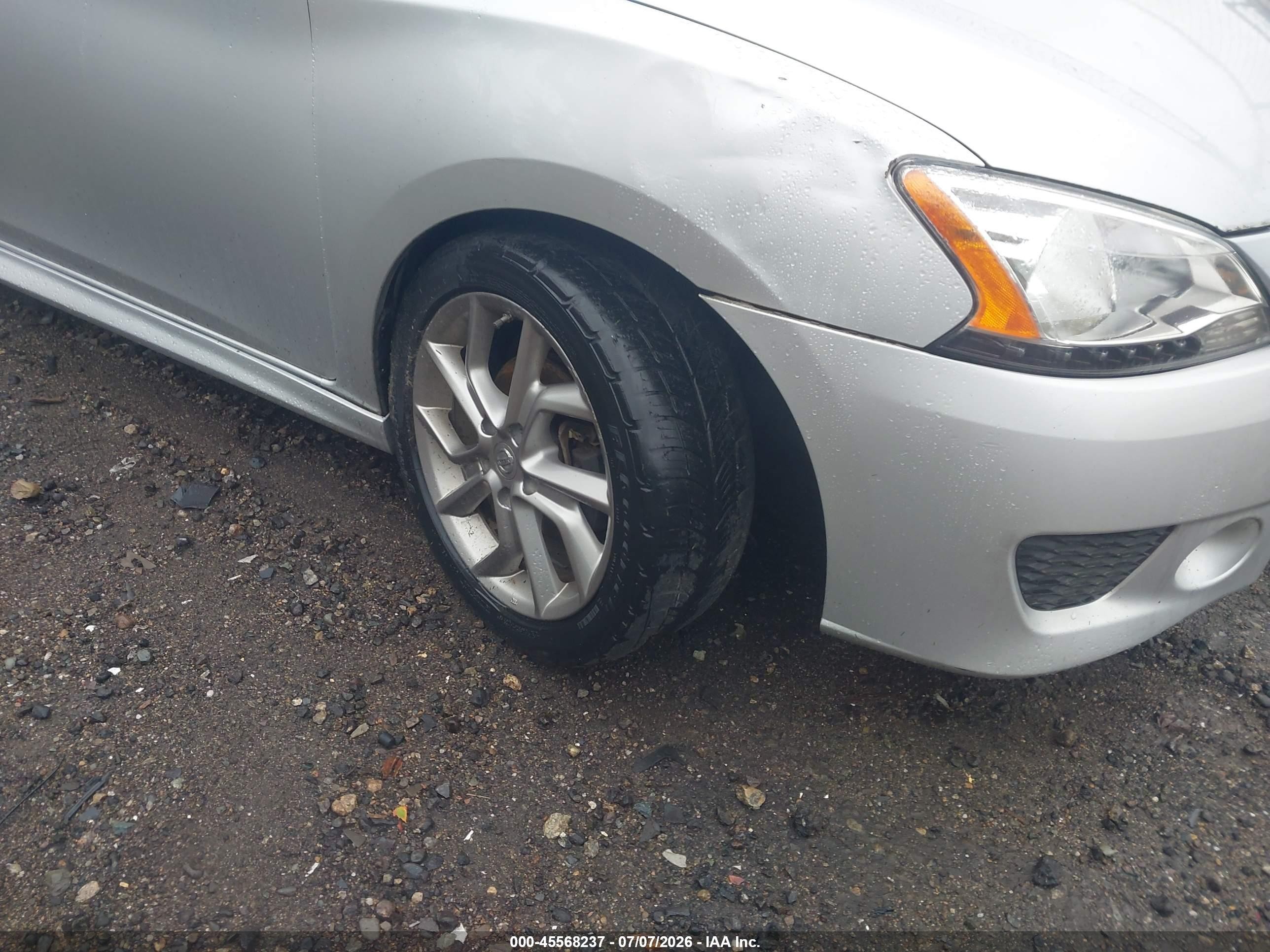 2013 Nissan Sentra Sr Silver vin: 3N1AB7AP0DL707131