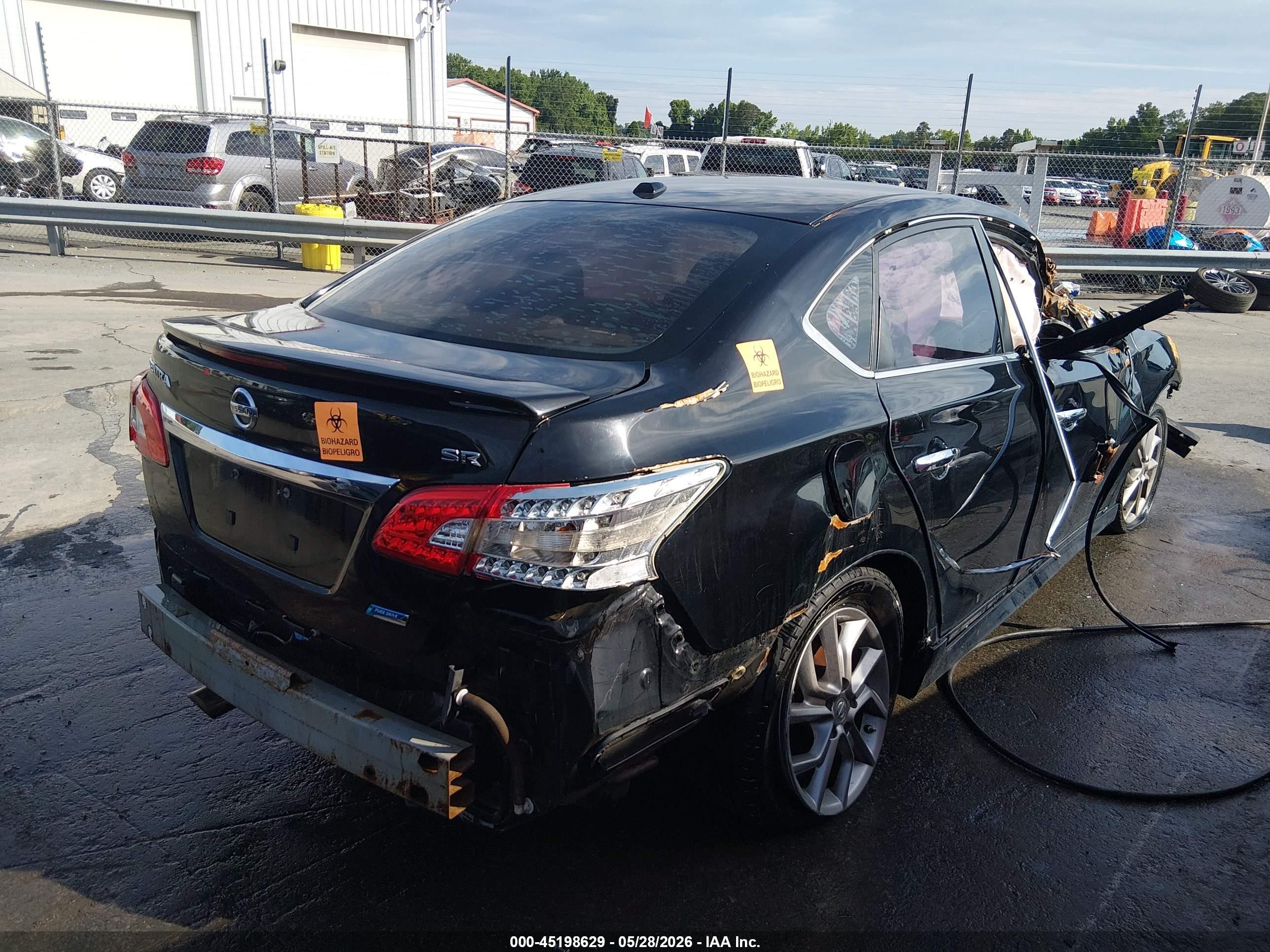 2013 Nissan Sentra Sr Black vin: 3N1AB7AP0DL708702