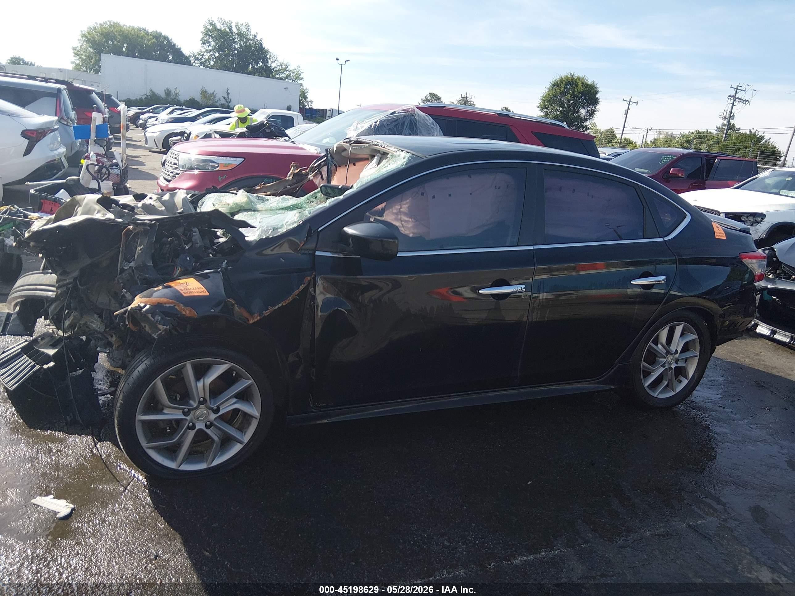 2013 Nissan Sentra Sr Black vin: 3N1AB7AP0DL708702