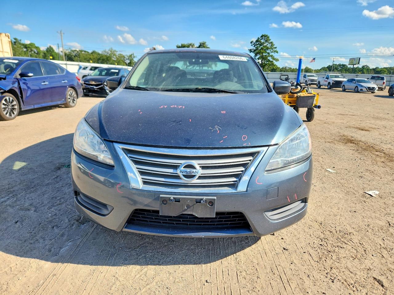 2013 Nissan Sentra S Синий vin: 3N1AB7AP0DL711423